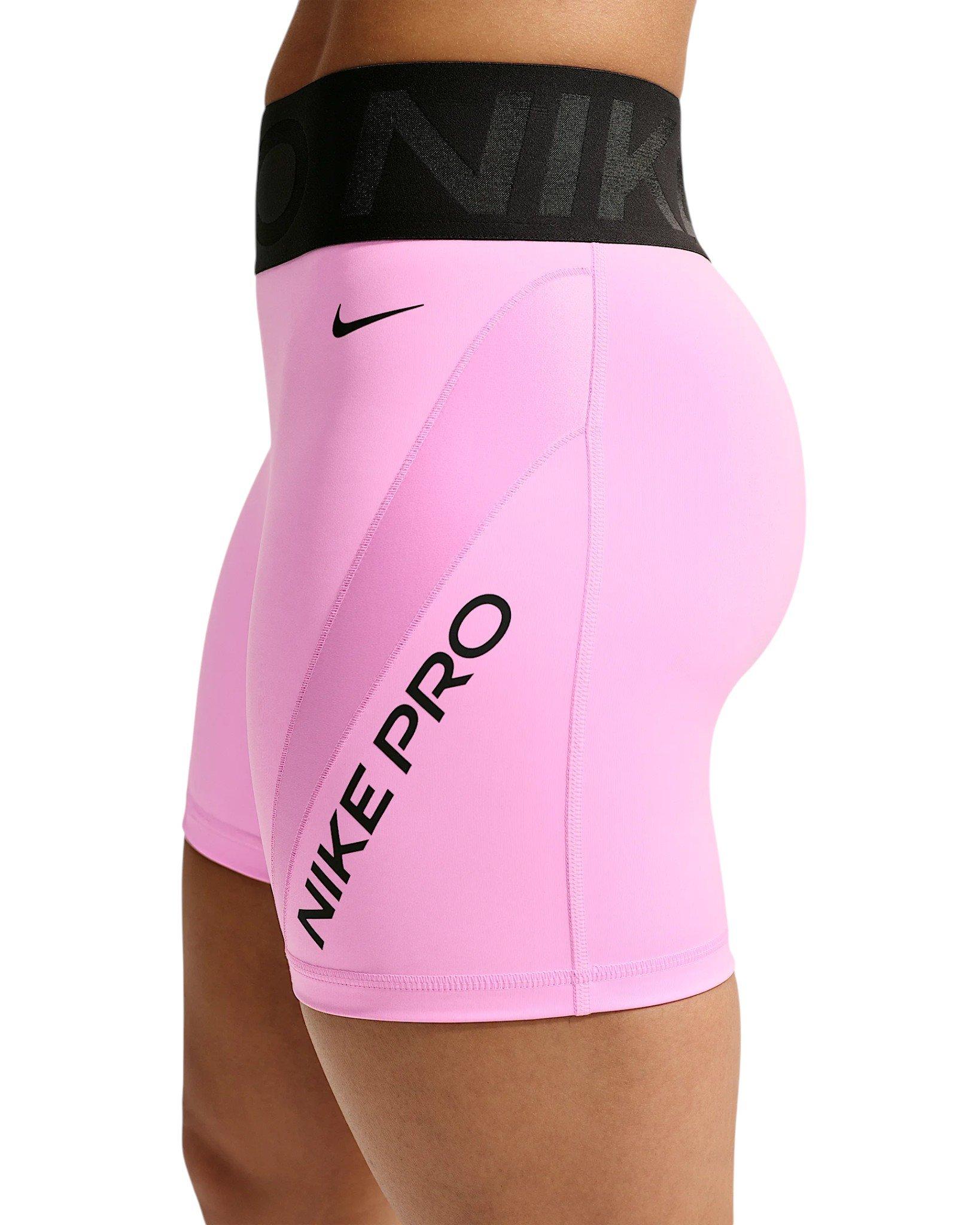 Nike Women's Pro Sculpt Dri-FIT High-Waisted 5" Shorts - Pink/Black - PINK/BLACK