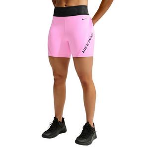 Nike Women's Pro Sculpt Dri-FIT High-Waisted 5" Shorts - Pink/Black - PINK/BLACK