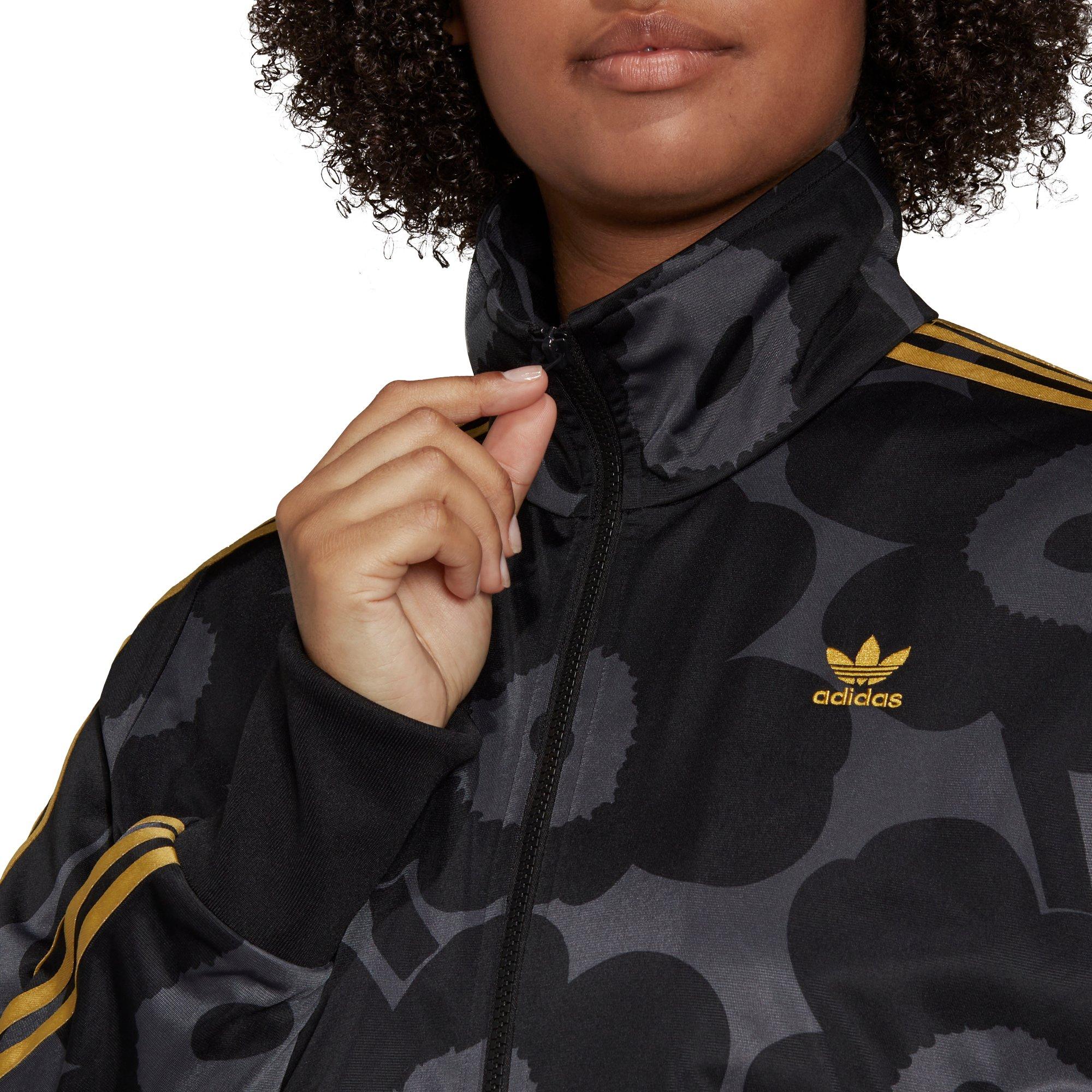 adidas Originals Women's Black/Carbon Marimekko Firebird Track Jacket (Plus  Size) - Hibbett