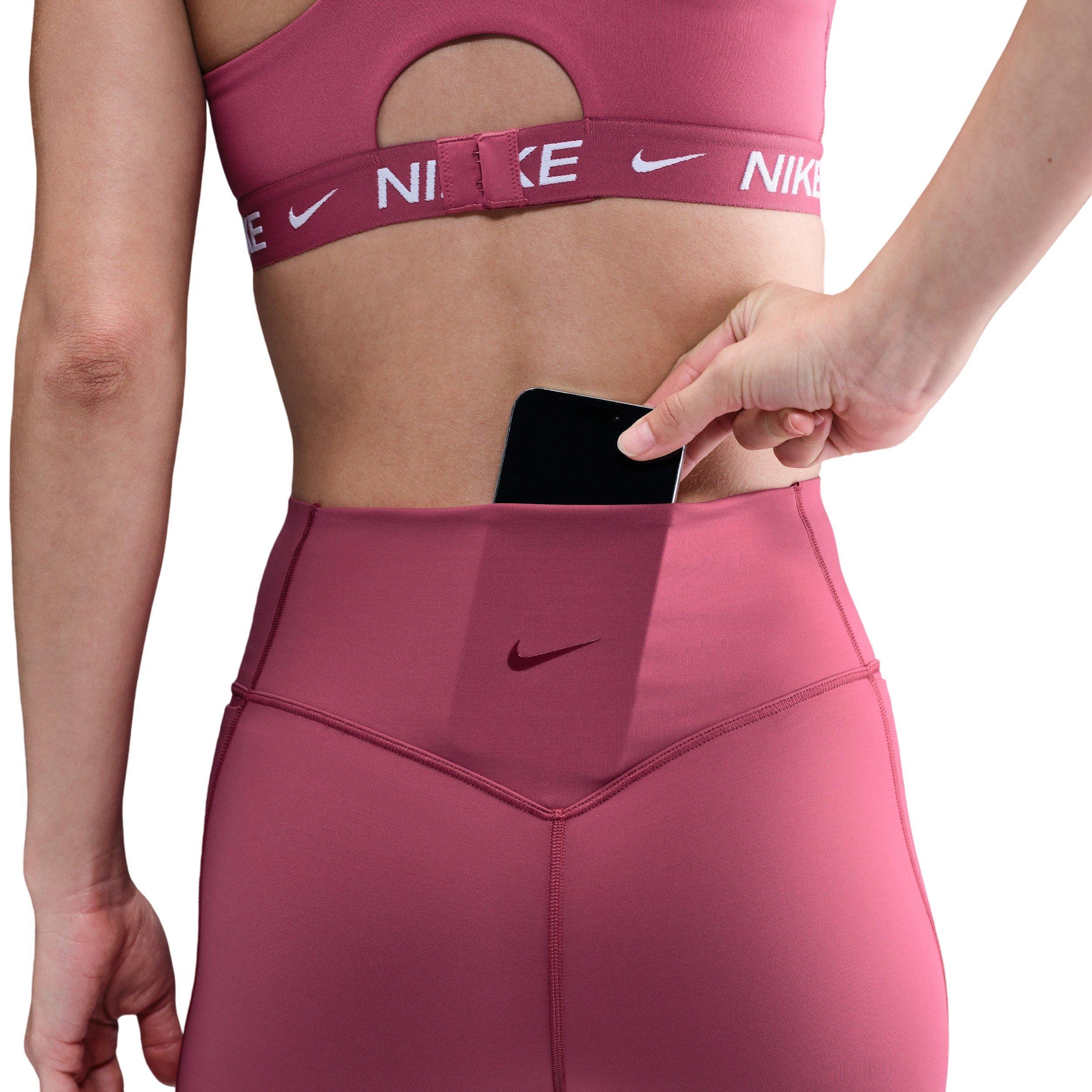Nike Women's Universa High-Waisted 8" Biker Shorts with No Front Seam - Beet Purple - BEET PURPLE Thumbnail View 6