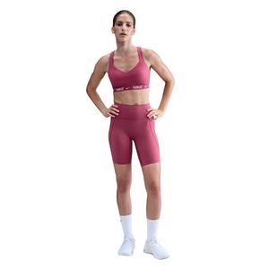 Nike Women's Universa High-Waisted 8" Biker Shorts with No Front Seam - Beet Purple