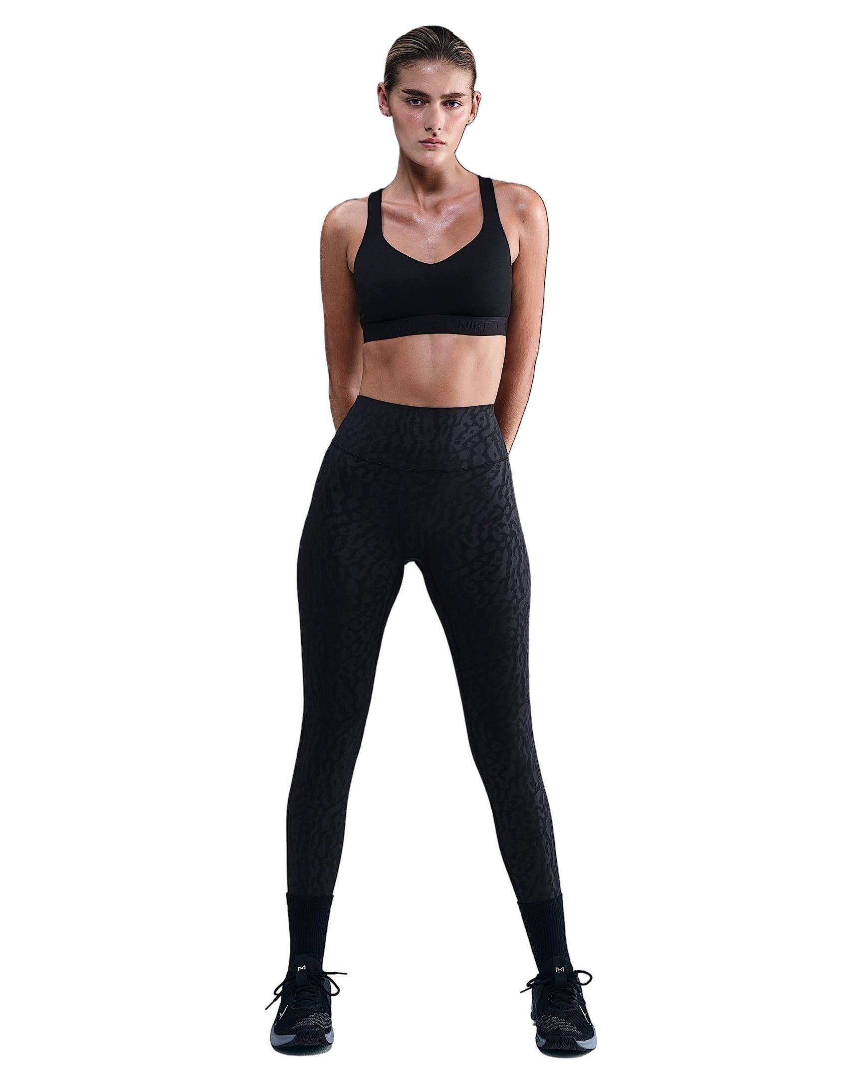 Nike Women's Universa High-Waisted 7/8 Leggings with No Front Seam -Black - BLACK Thumbnail View 5