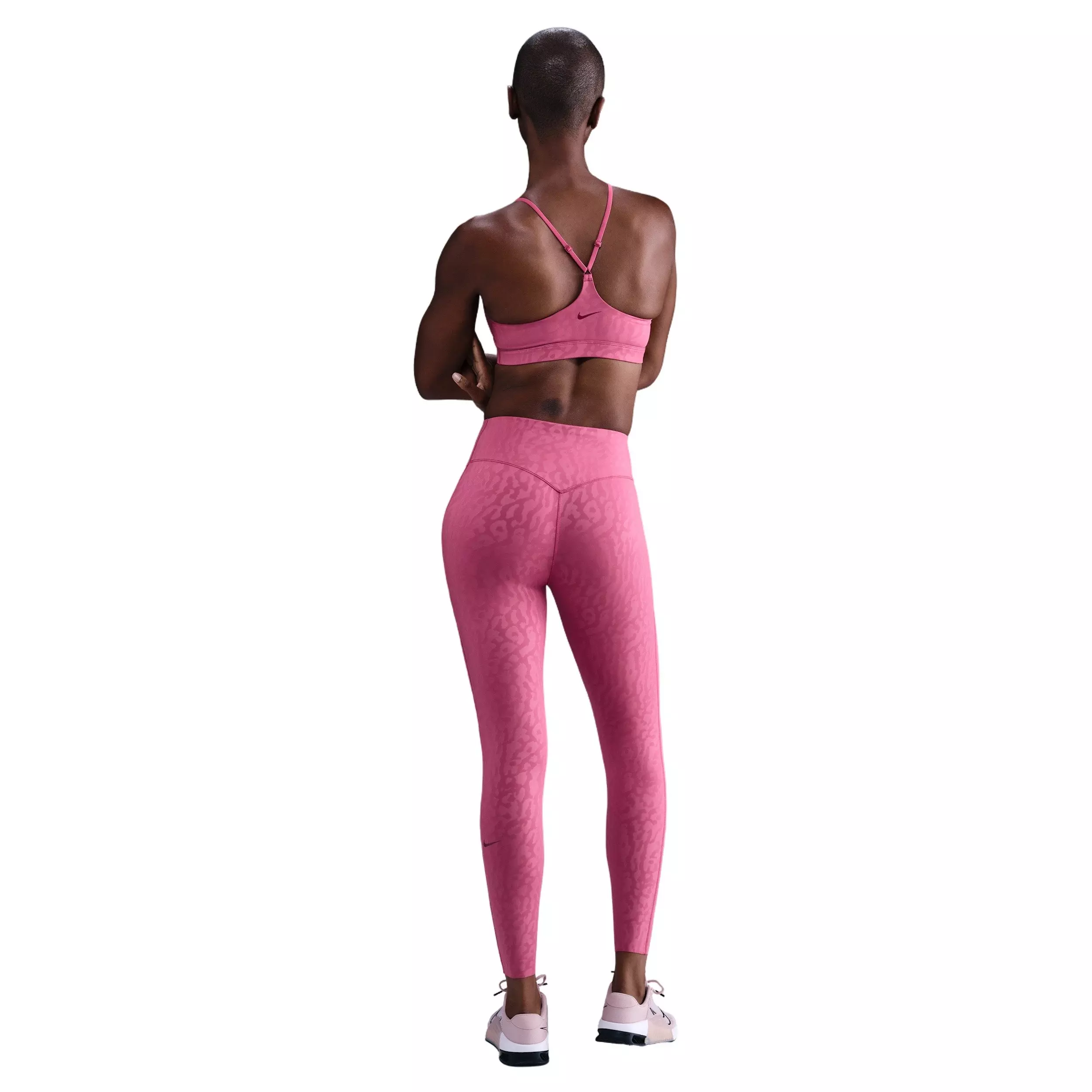 Nike Women's Universa High-Waisted Printed 7/8 Leggings with No Front Seam - Beet Purple - BEET PURPLE