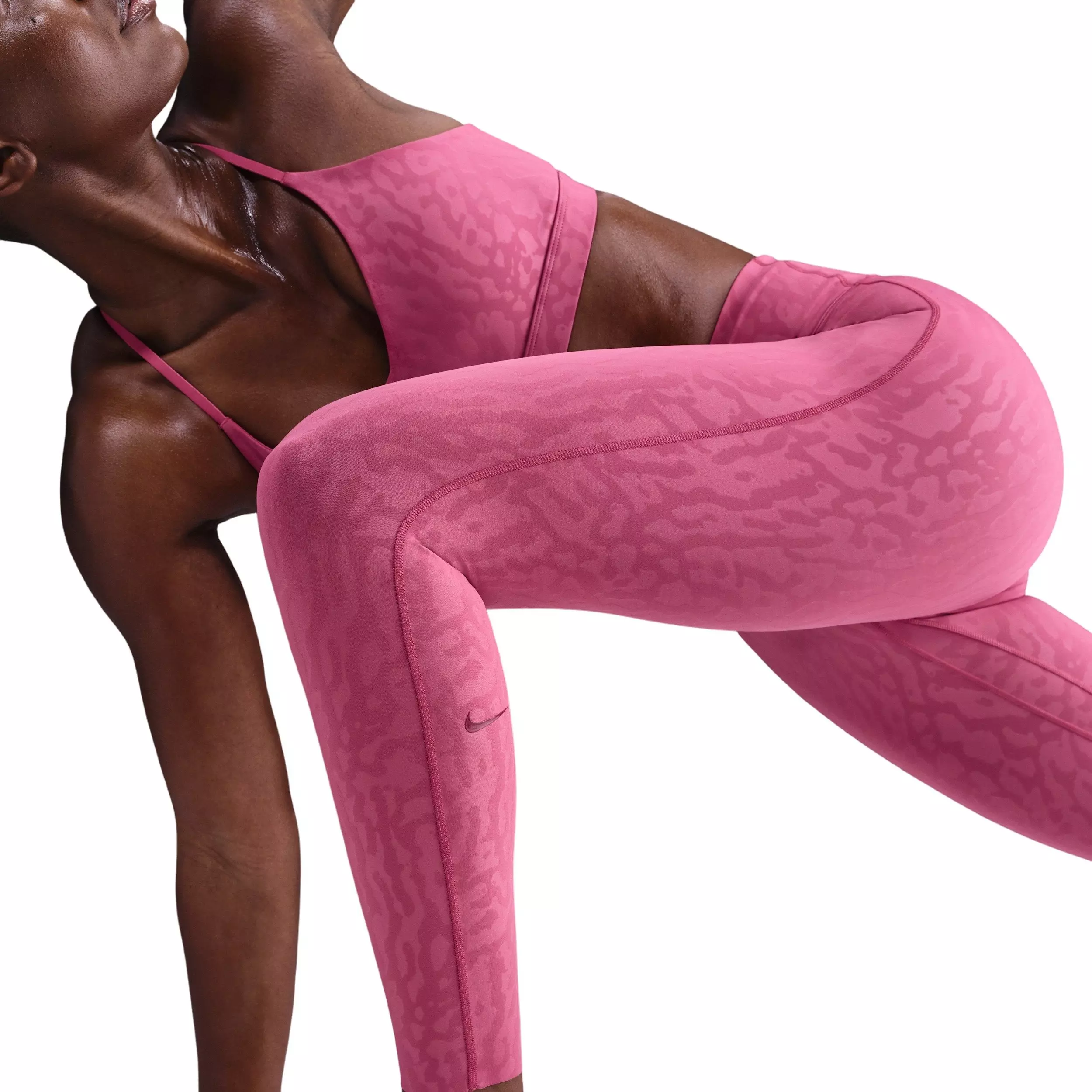 Nike Women's Universa High-Waisted 7/8 Leggings with No Front Seam - Beet Purple - BEET PURPLE