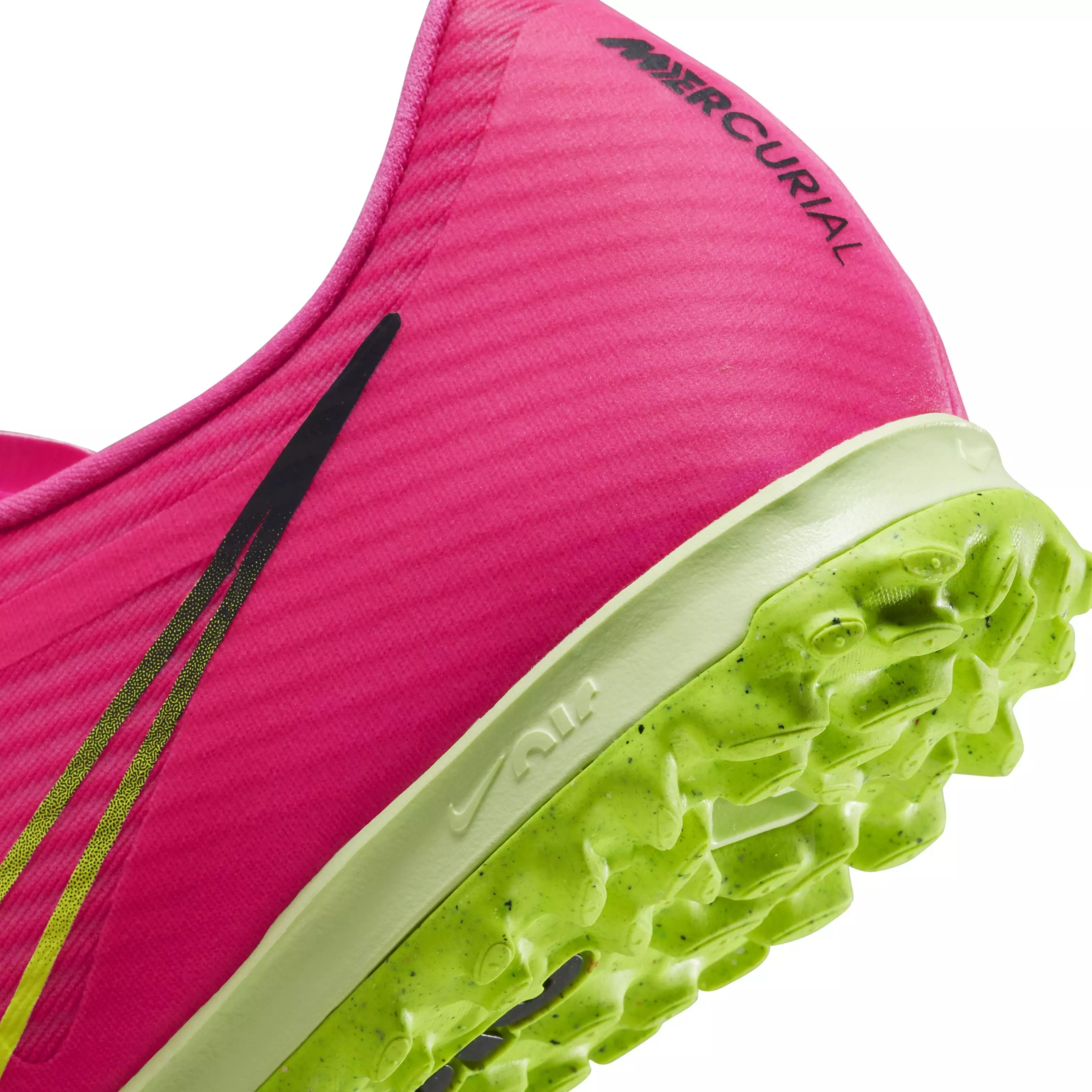 Nike Zoom Mercurial Vapor 15 Academy TF "Pink Blast/Gridiron/Volt" Men's Soccer Shoe - PINK/GRIDIRON/VOLT