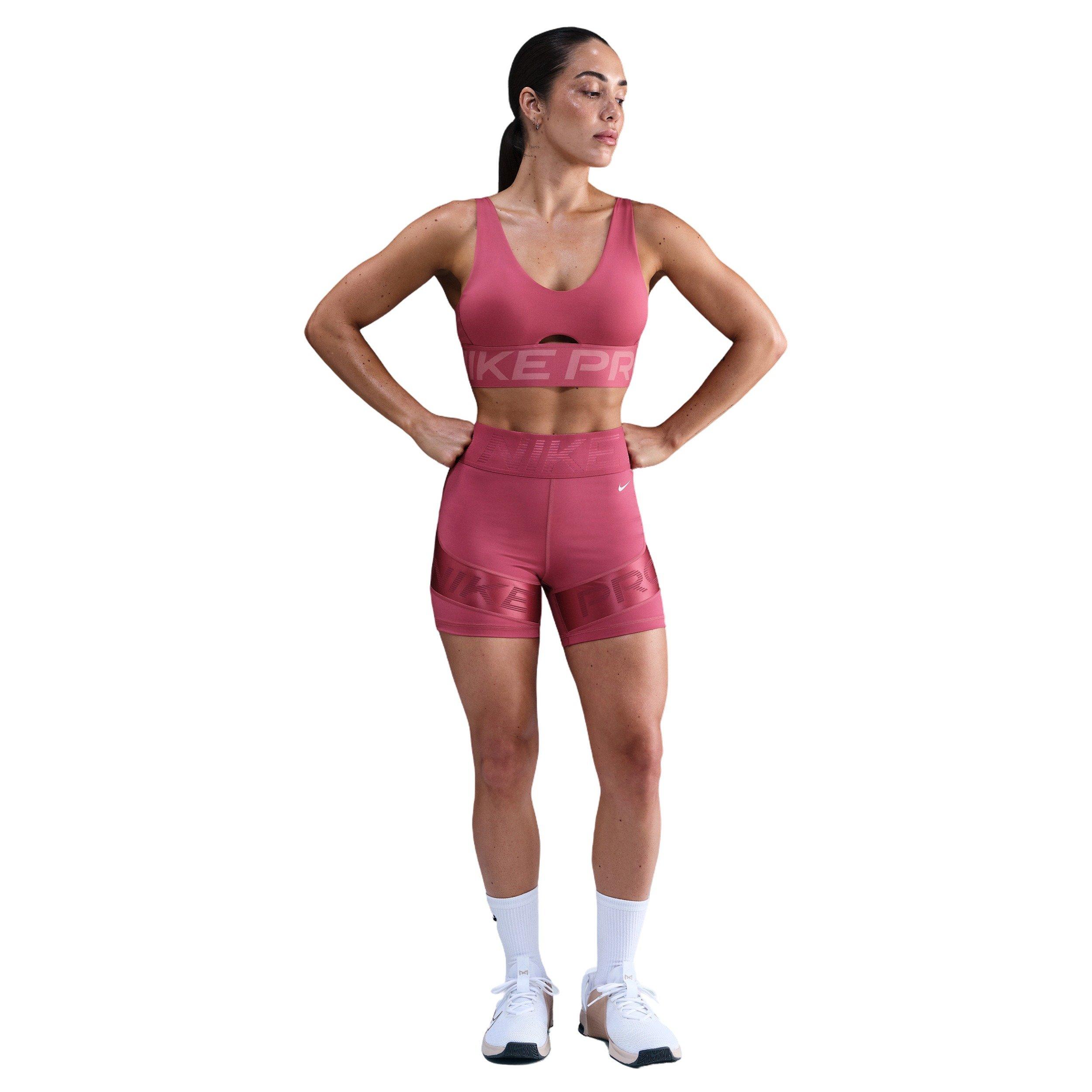 Nike Women's Pro Sculpt Dri-FIT High-Waisted 5" Biker Shorts - Pink - PINK Thumbnail View 1