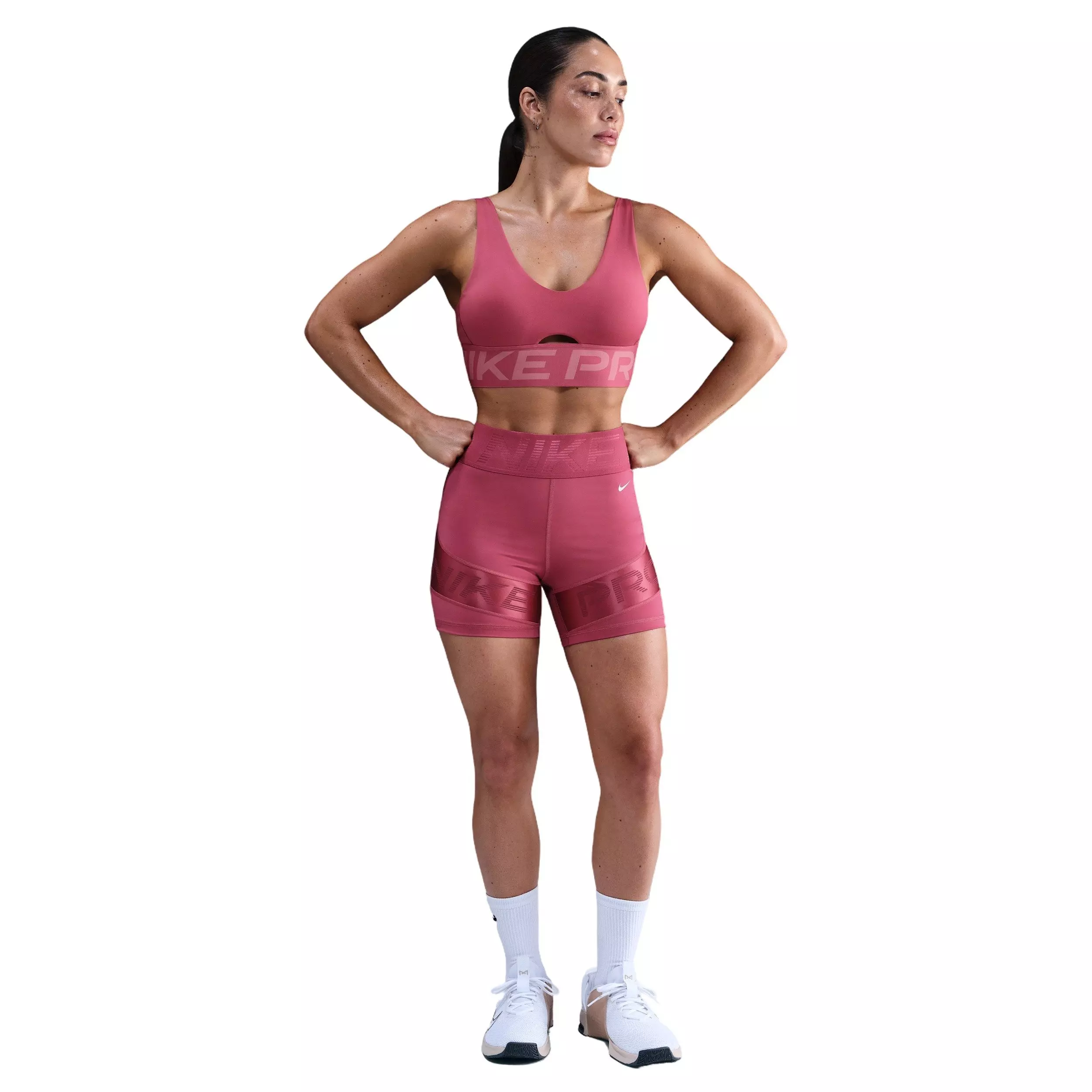 Nike Women's Pro Sculpt Dri-FIT High-Waisted 5" Biker Shorts - Pink - PINK