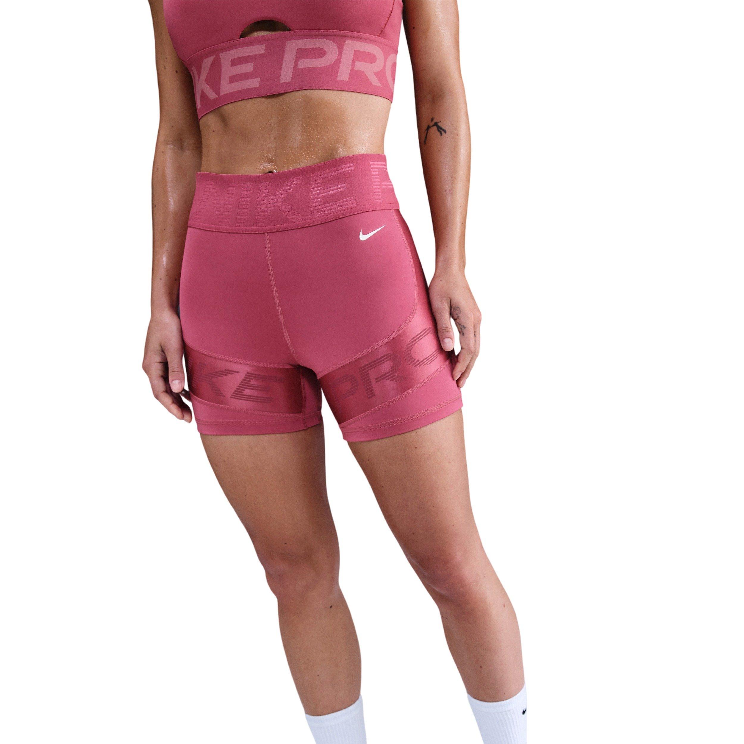 Nike Women's Pro Sculpt Dri-FIT High-Waisted 5" Biker Shorts - Pink - PINK Thumbnail View 3