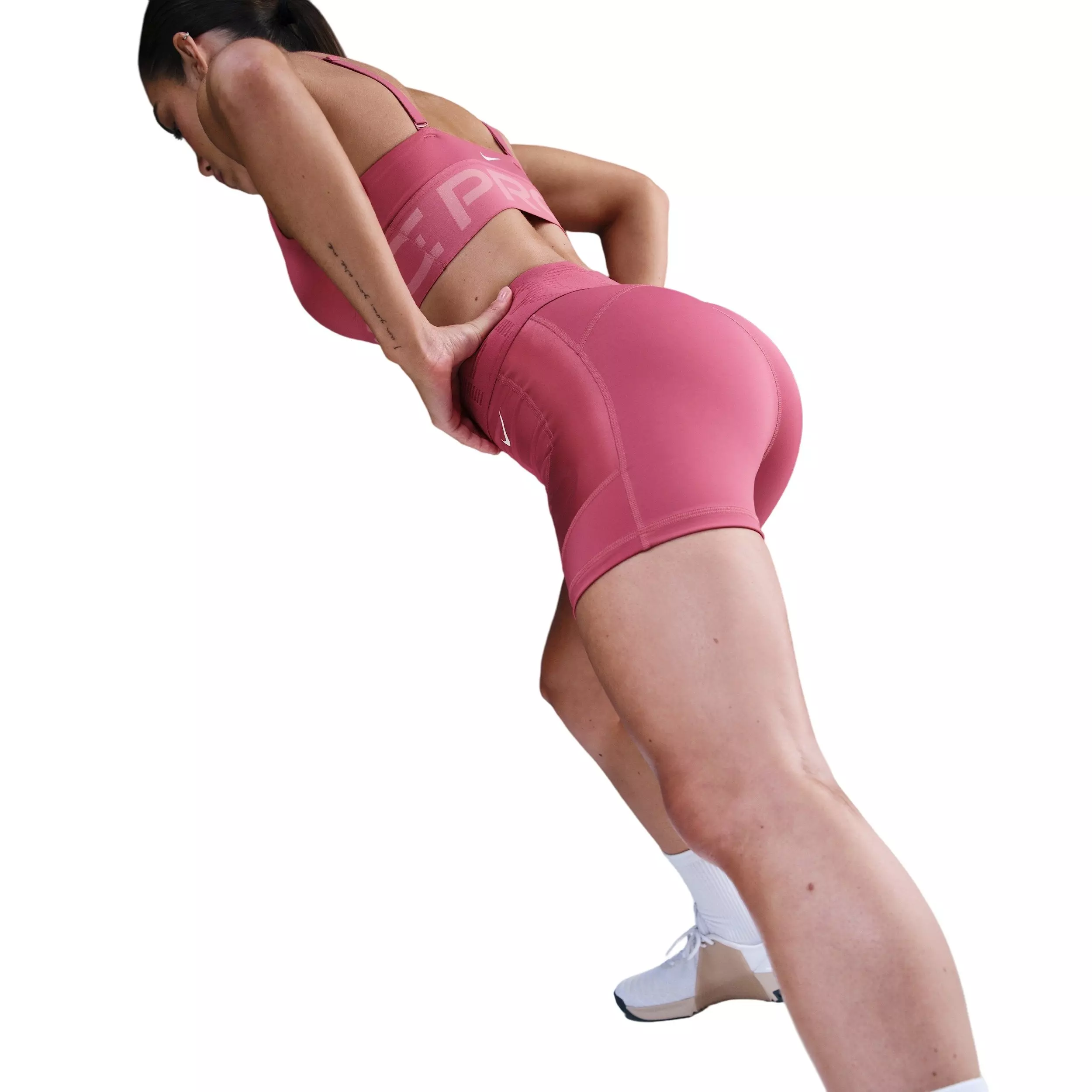 Nike Women's Pro Sculpt Dri-FIT High-Waisted 5" Biker Shorts - Pink - PINK