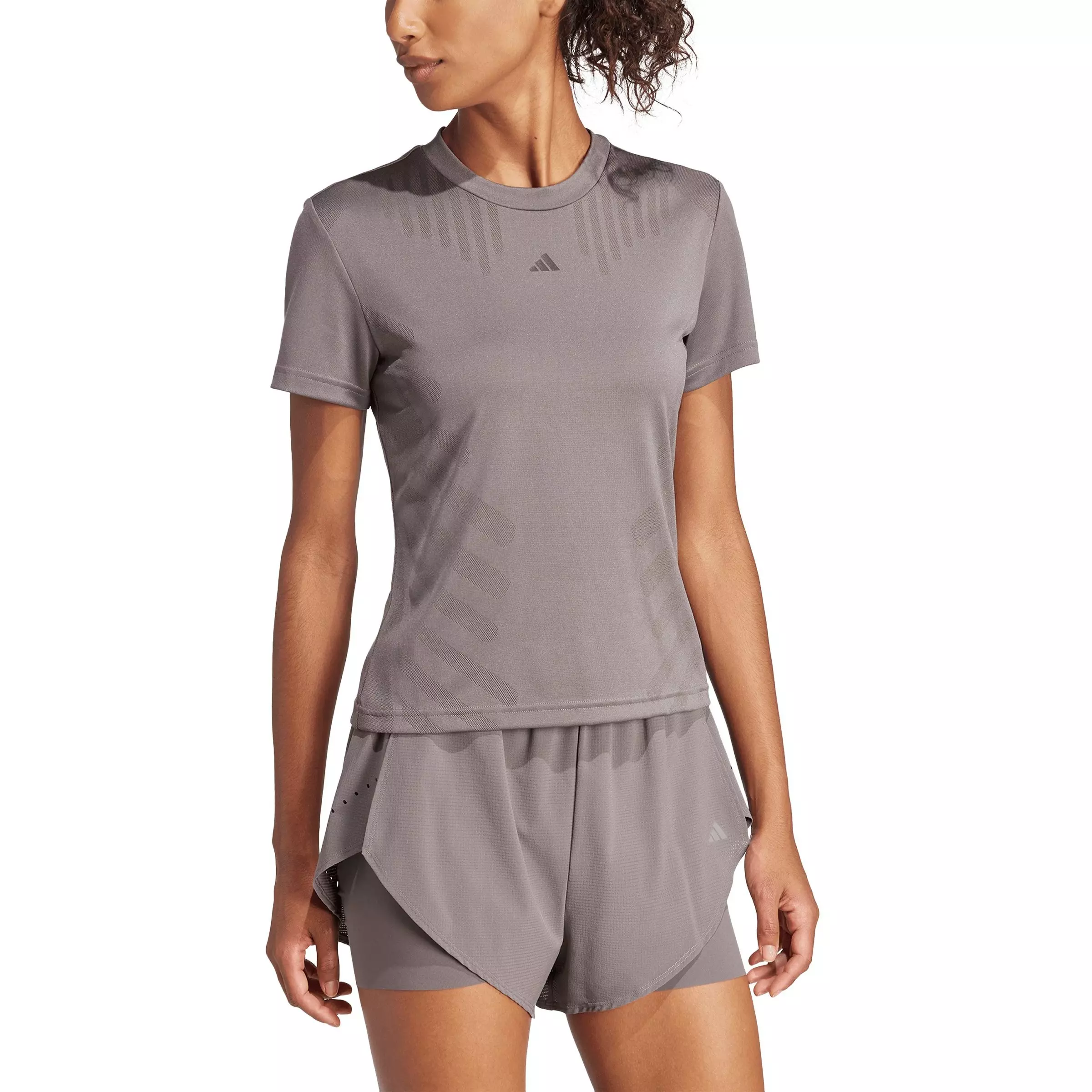 adidas Women's HIIT Airchill Training T-Shirt - Brown - BROWN