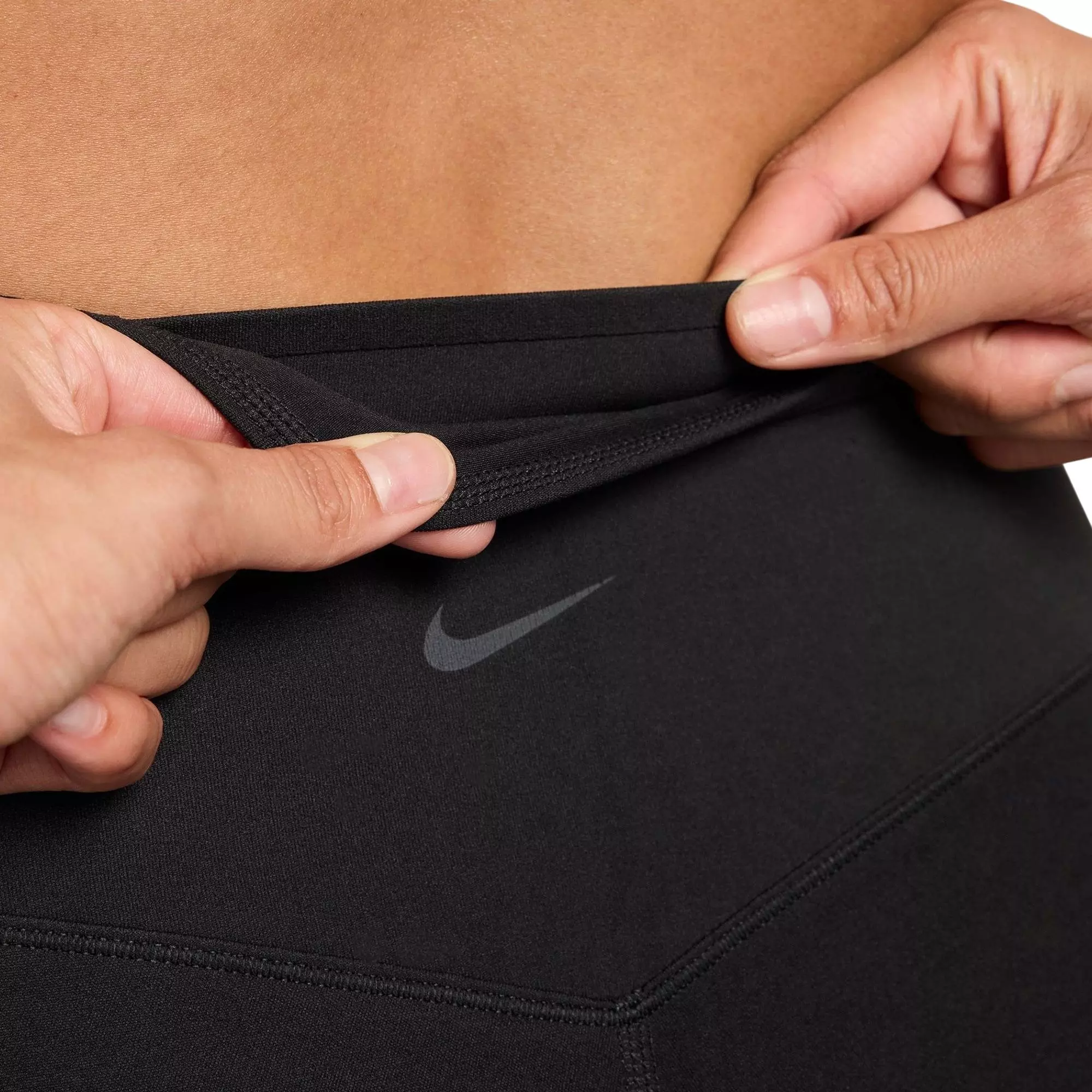 Nike Women's Zenvy High-Waisted 7.8 Leggings with No Front Seam -Black - BLACK