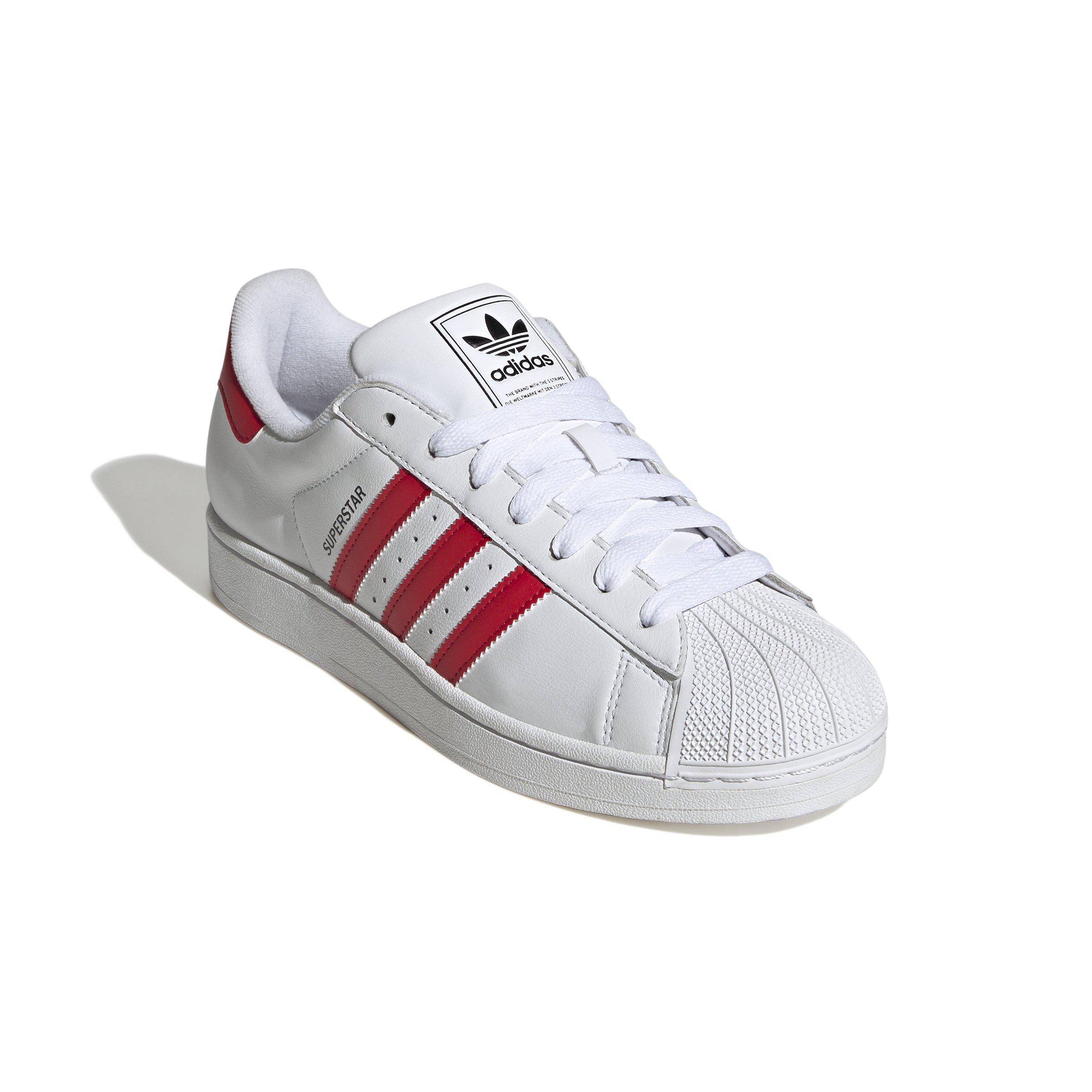 adidas Originals Superstar II "Ftwr White/Better Scarlet/Core Black" Unisex Shoe - WHITE Thumbnail View 3