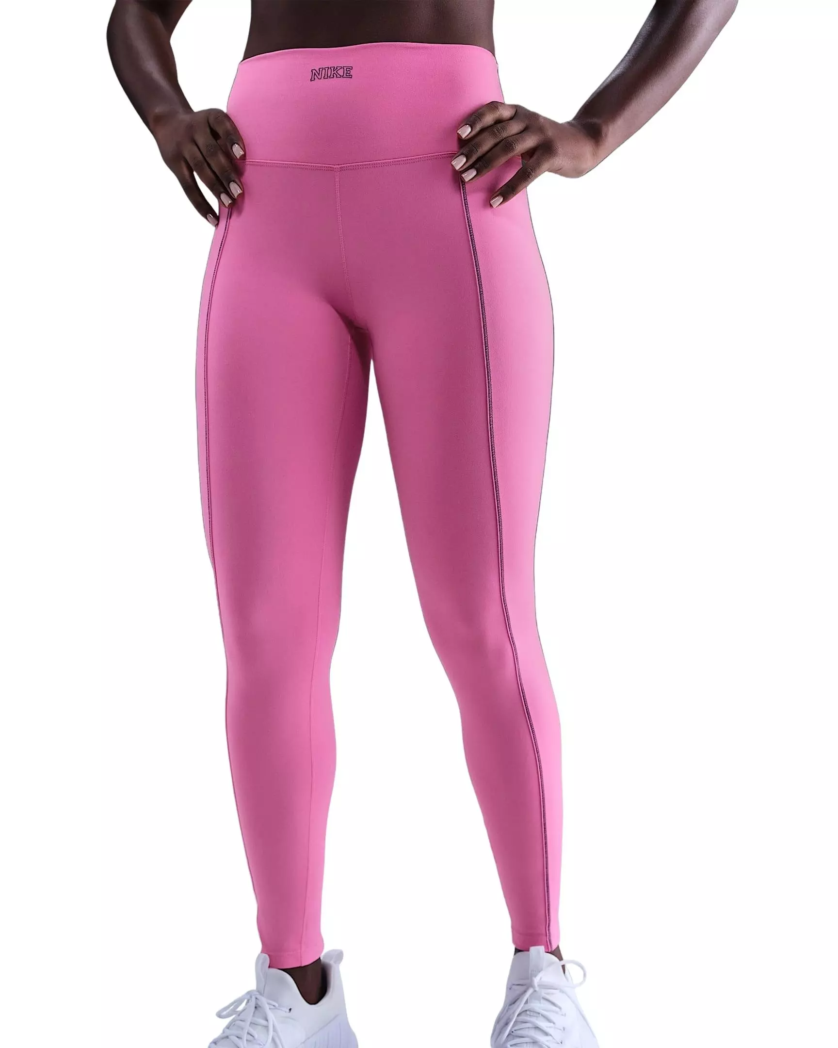 Nike Women's One High-Waisted Full-Length Leggings -Pink - PINK