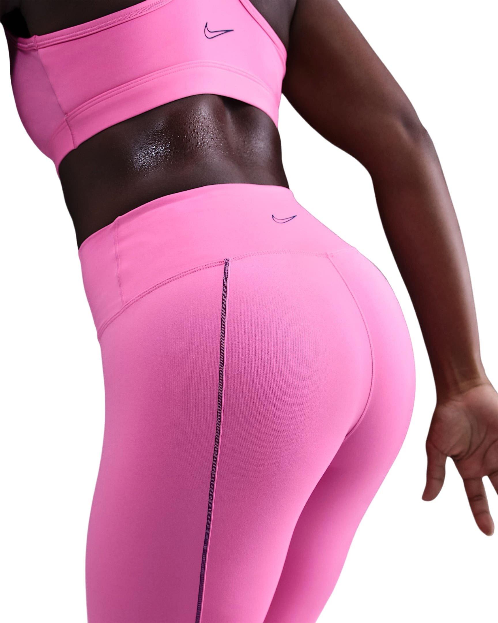 Nike Women's One High-Waisted Full-Length Leggings - Pink/Black - PINK/BLACK Thumbnail View 2