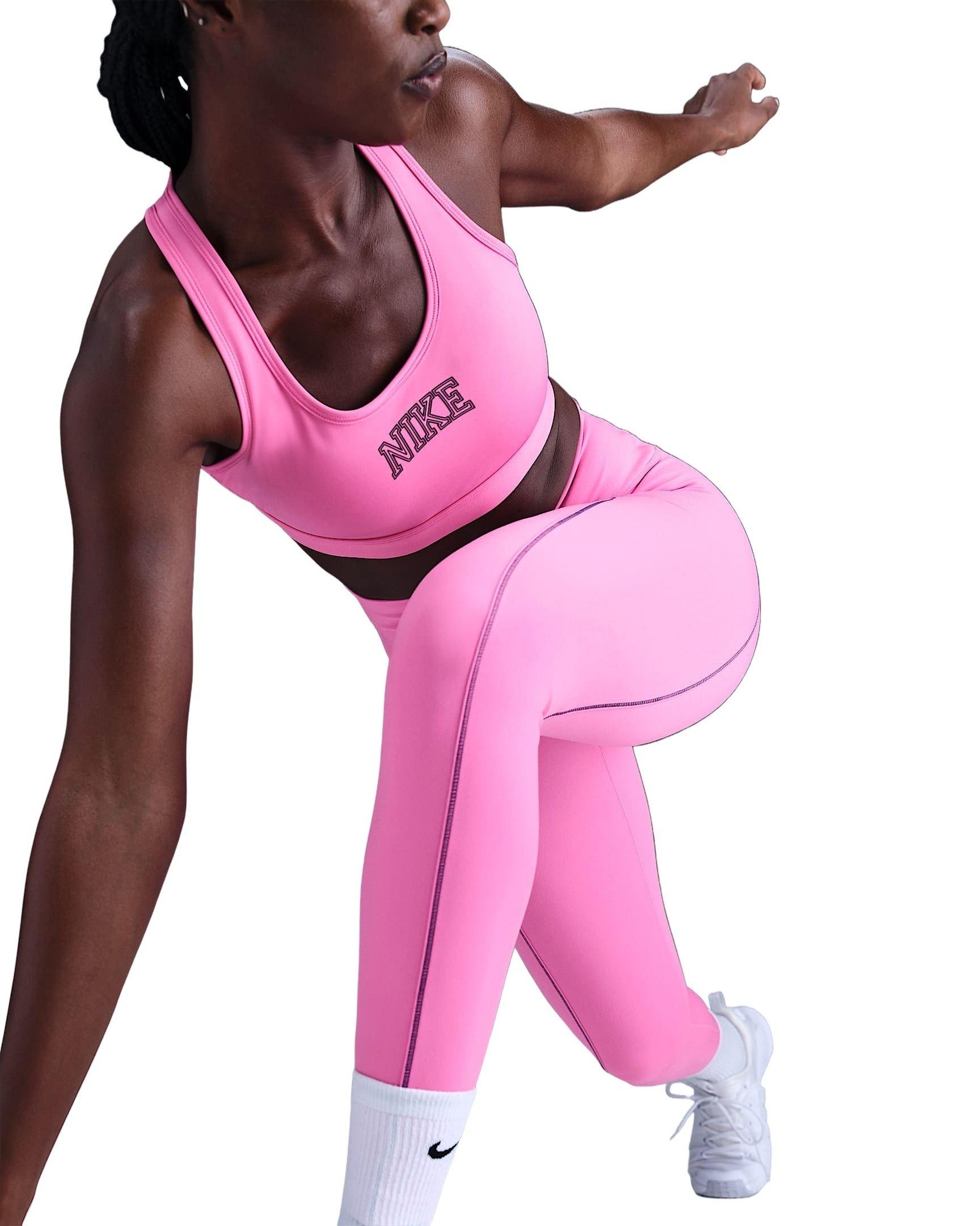 Nike Women's One High-Waisted Full-Length Leggings - Pink/Black - PINK/BLACK Thumbnail View 3