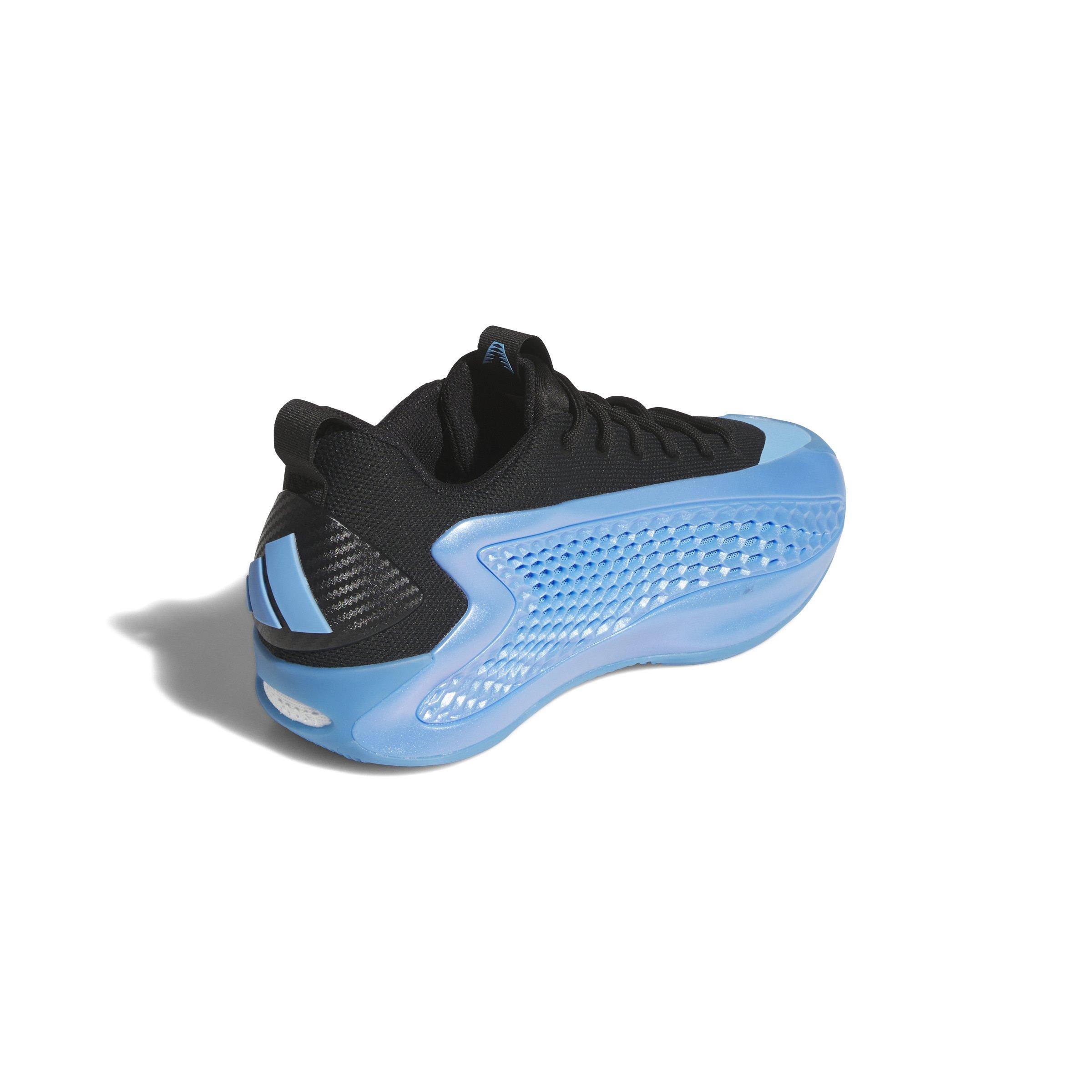 Adidas Anthony Edwards 1 Low AE1 New Wave White Black Blue JQ2052 Mens 6 Kids 6Y Adidas Anthony Edwards 1 Low Blue Burst / Core Black  main image 2