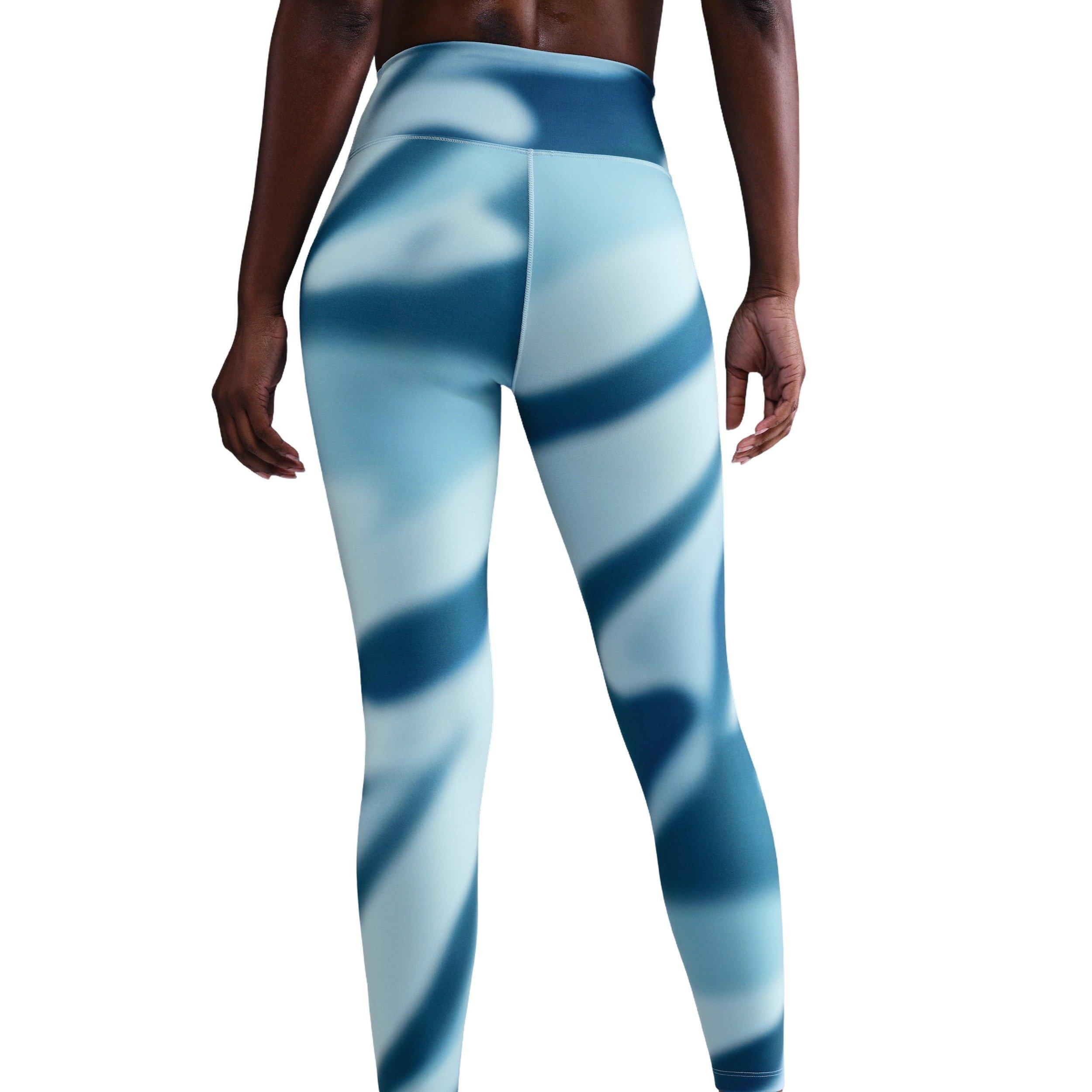 Nike Women's One Dri-FIT High-Waisted 7/8 Leggings - Lt Blue - LT BLUE Thumbnail View 2