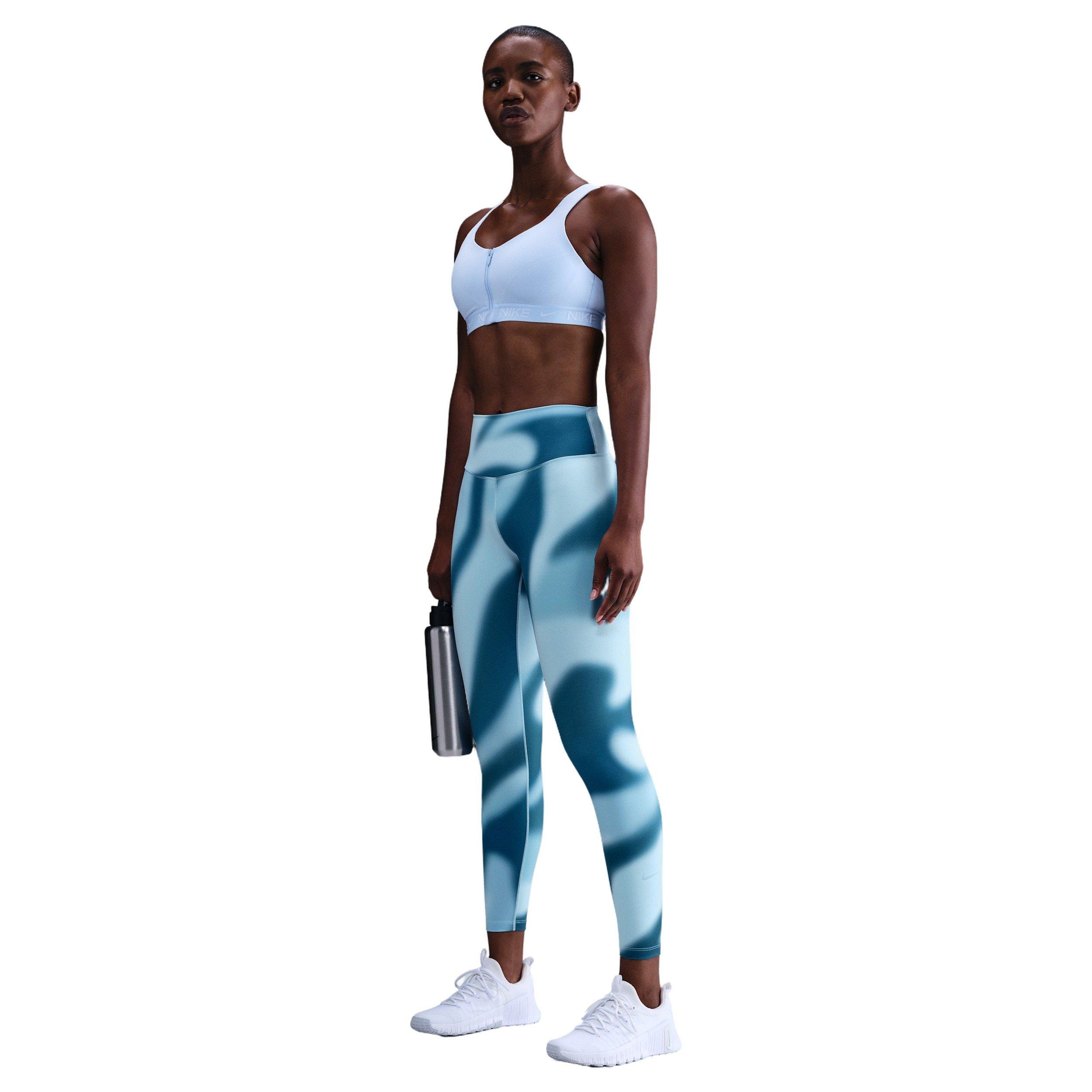 Nike Women's One Dri-FIT High-Waisted 7/8 Leggings - Lt Blue - LT BLUE Thumbnail View 3