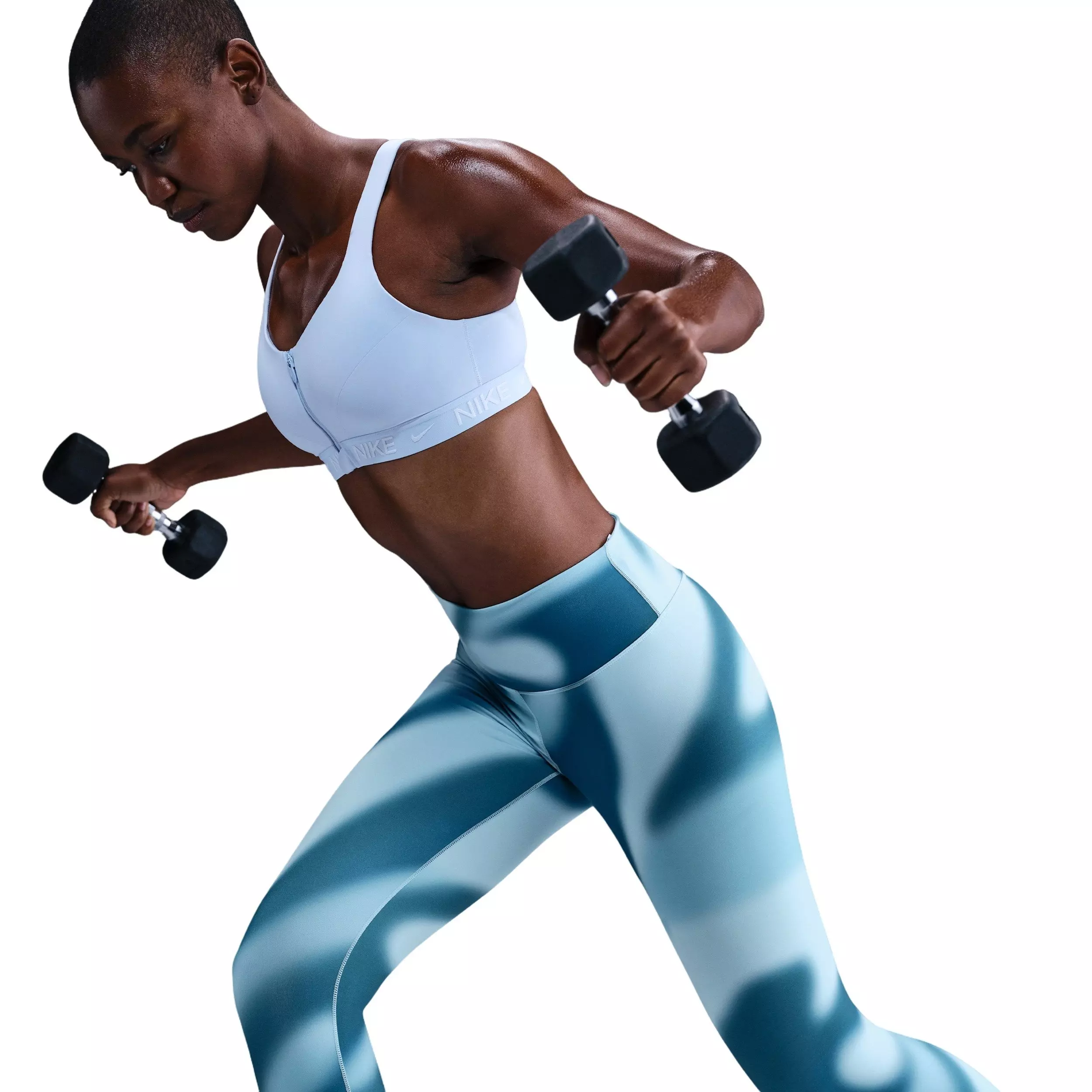 Nike Women's One Dri-FIT High-Waisted 7/8 Leggings - Lt Blue - LT BLUE