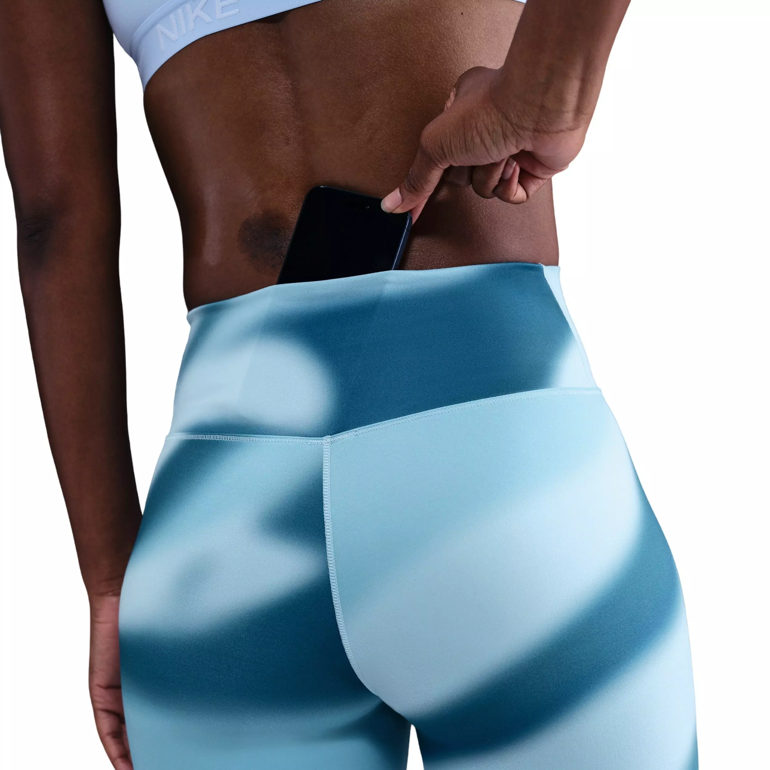 Nike Women's One Dri-FIT High-Waisted 7/8 Leggings - Lt Blue - LT BLUE