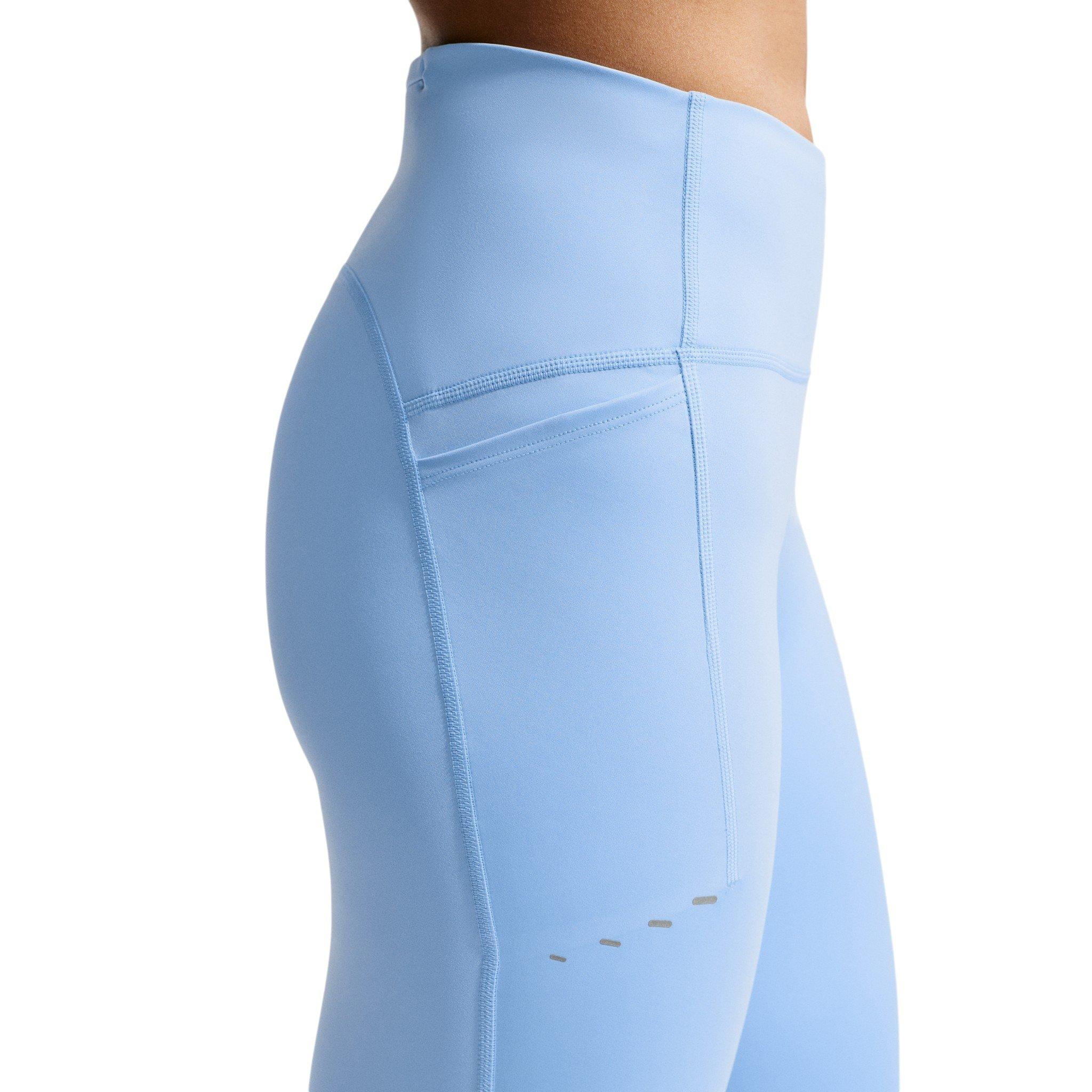 Nike Women's Swift High-Waisted 7/8 Running Leggings with Pockets - Steel Blue - STEEL BLUE