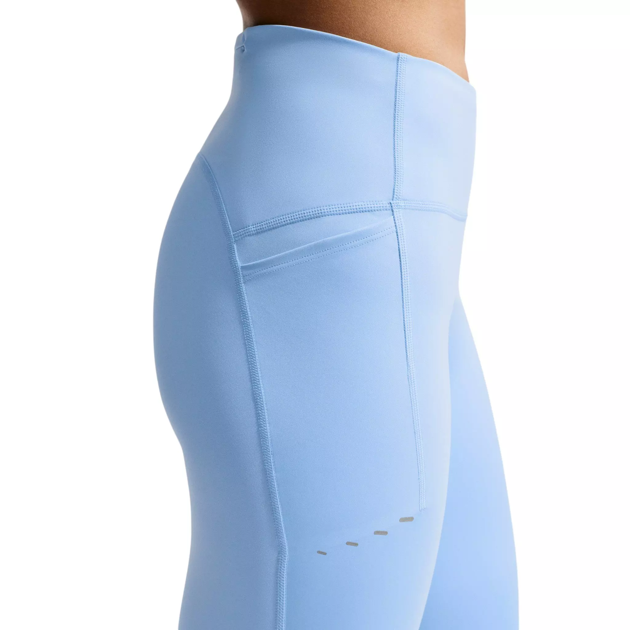 Nike Women's Swift High-Waisted 7/8 Running Leggings with Pockets - Steel Blue - STEEL BLUE