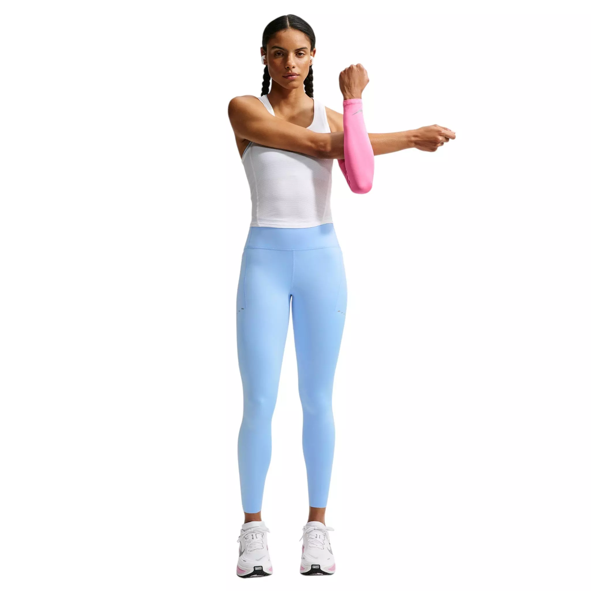 Nike Women's Swift High-Waisted 7/8 Running Leggings with Pockets - Steel Blue - STEEL BLUE