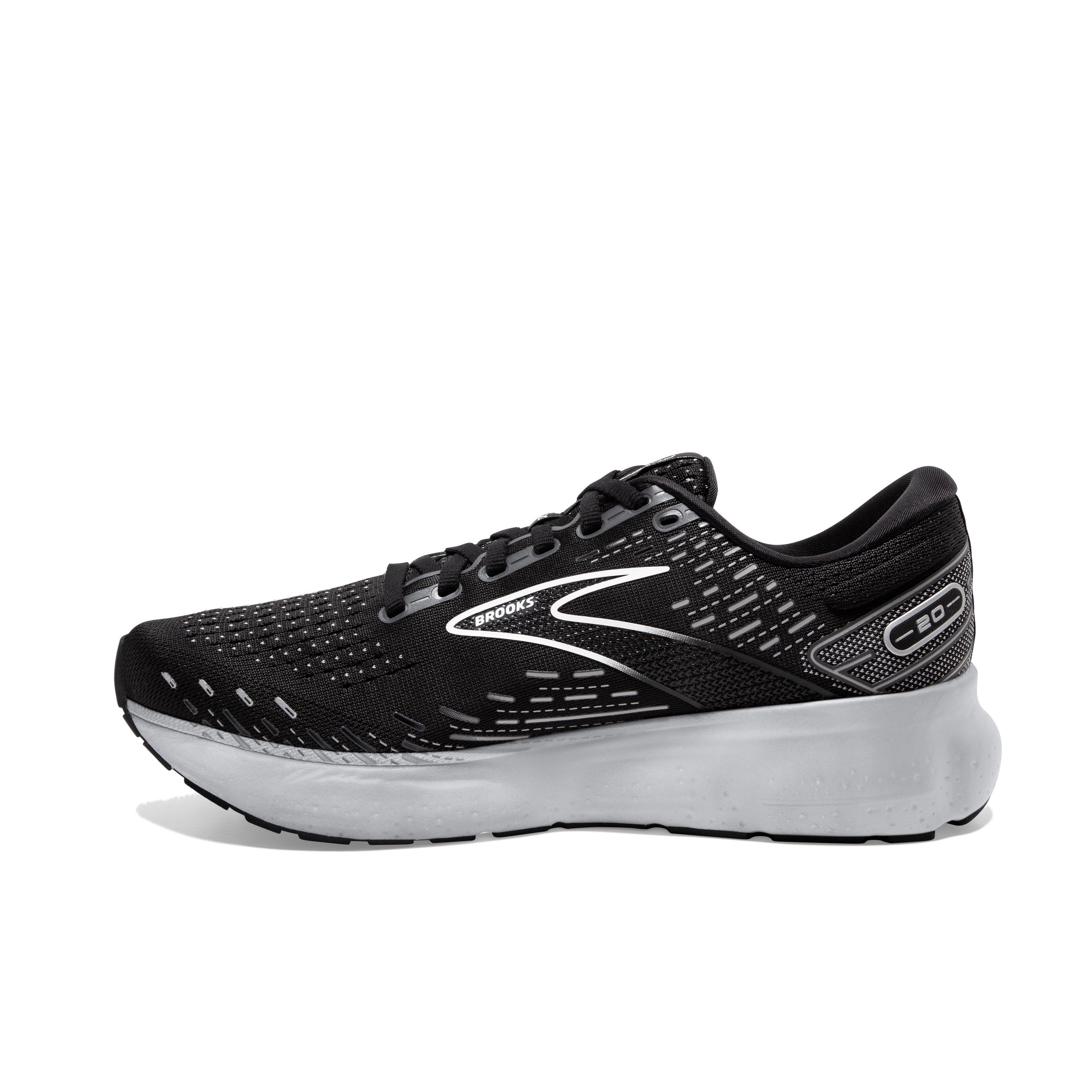 Brooks Glycerin 20 "Black/White/Alloy" Men's Running Shoe - BLACK/WHITE/ALLOY Thumbnail View 2