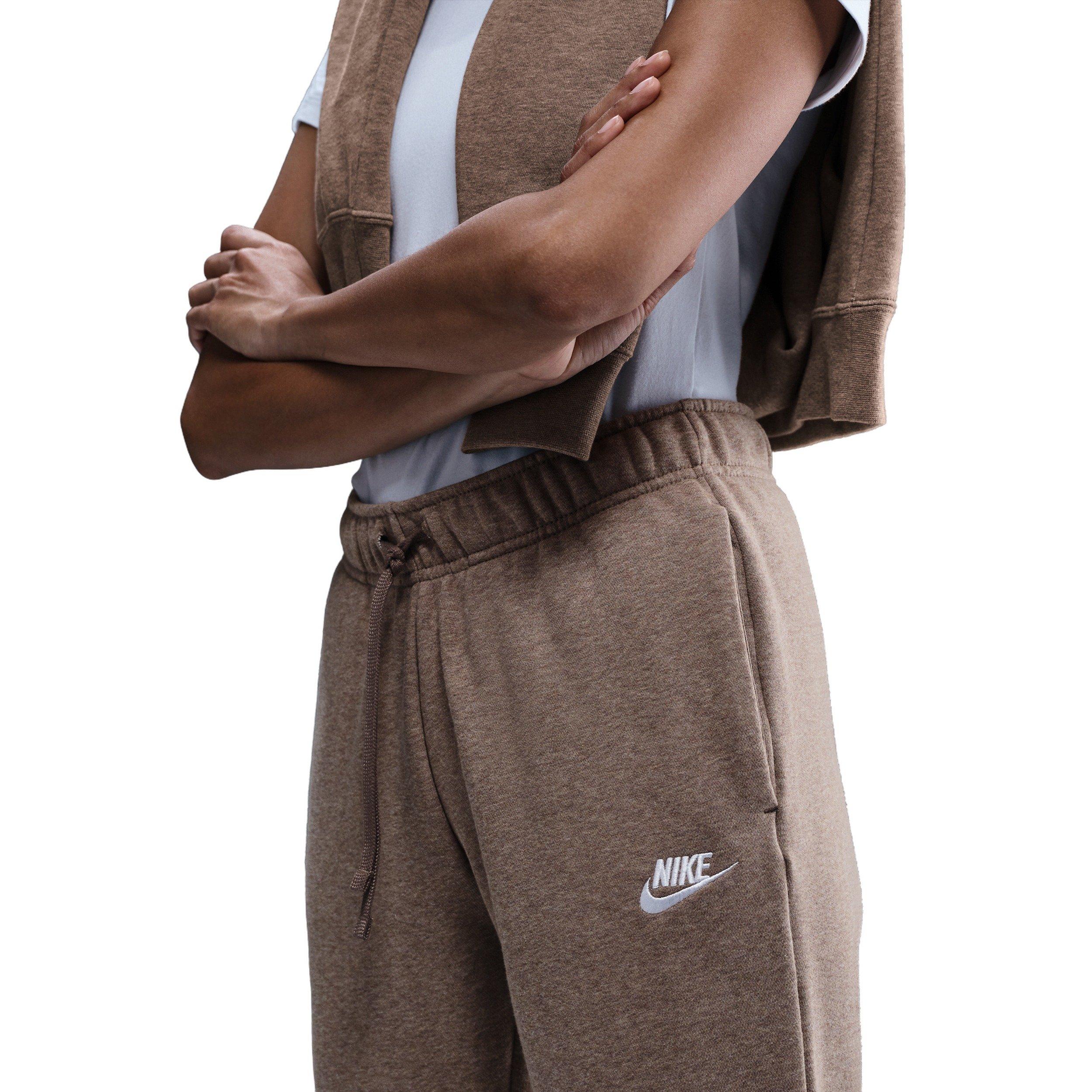 Nike Women's Sportswear Club Fleece Mid-Rise Joggers - Brown - BROWN Thumbnail View 3