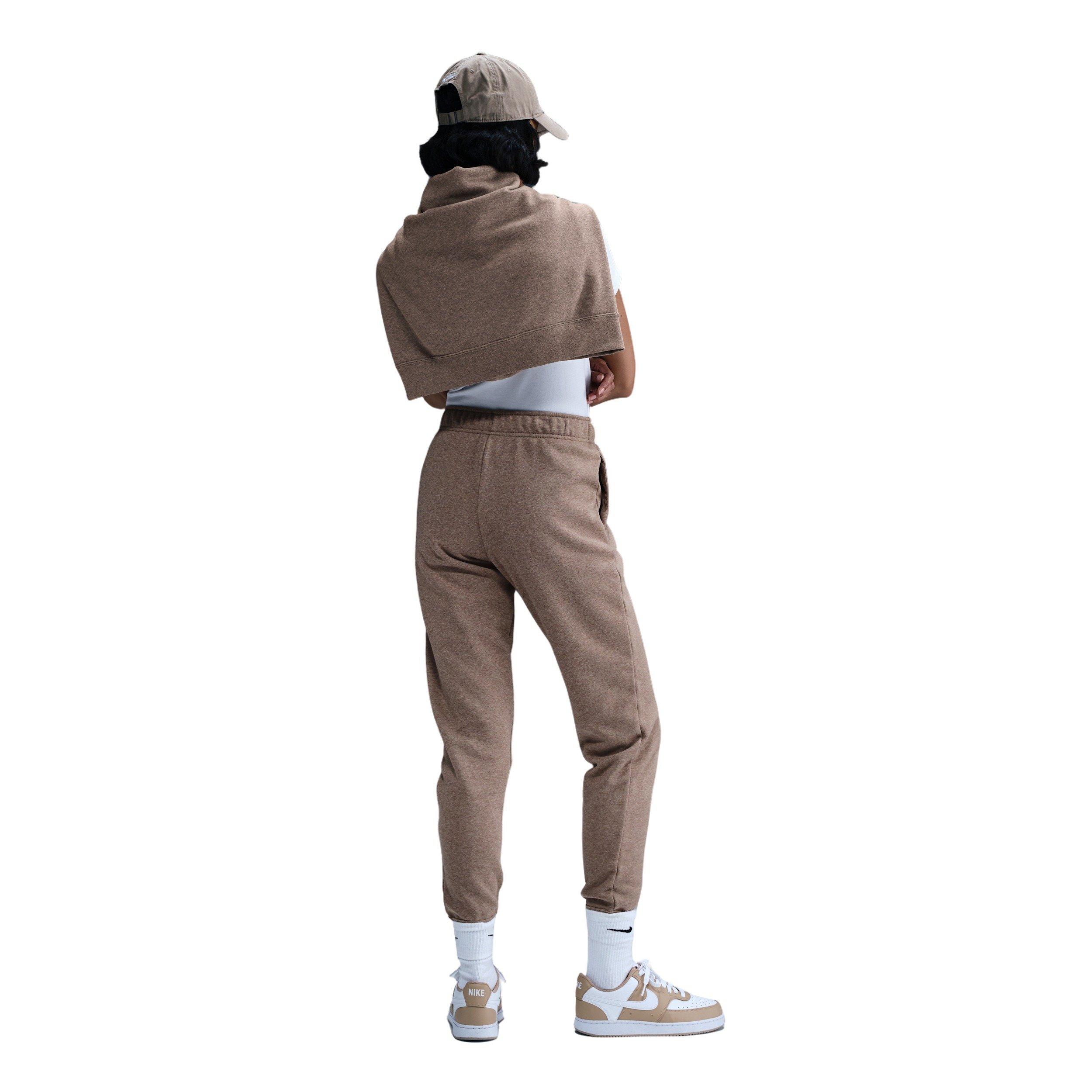 Nike Women's Sportswear Club Fleece Mid-Rise Joggers - Brown - BROWN Thumbnail View 5