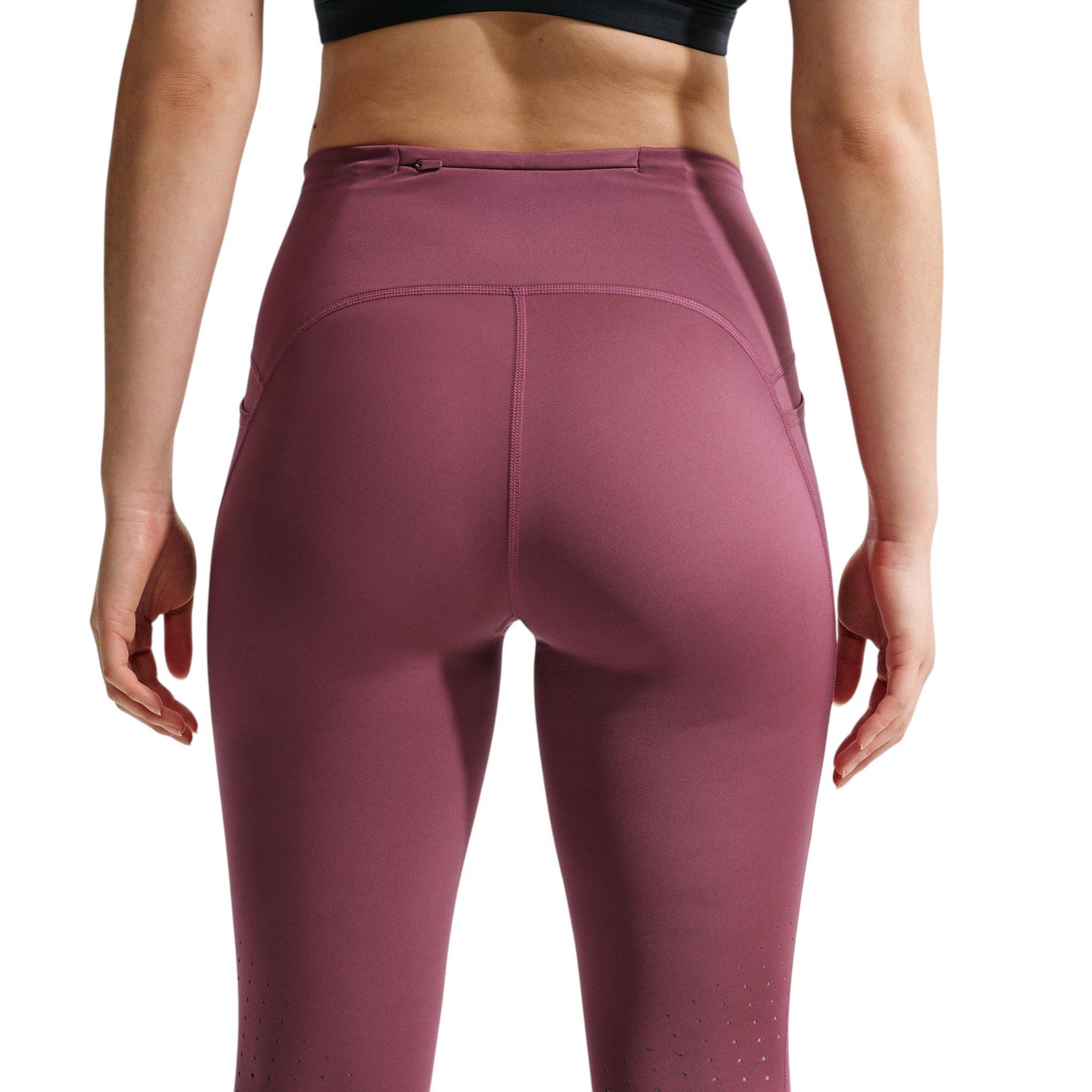 Nike Women's Swift High-Waisted 7/8 Running Leggings with Pockets - Pink Smoke - PINK SMOKE