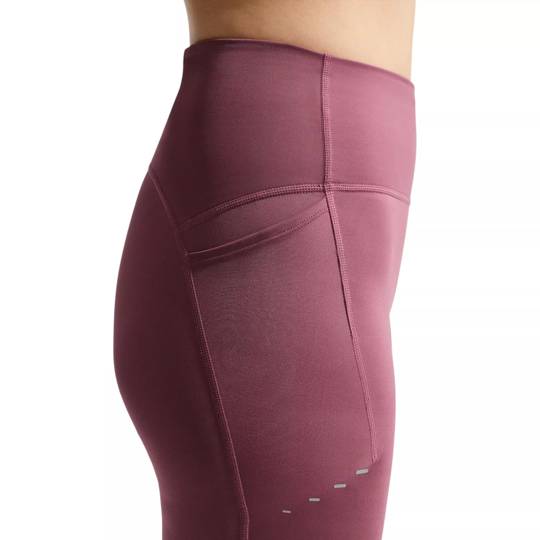 Nike Women's Swift High-Waisted 7/8 Running Leggings with Pockets - Pink Smoke - PINK SMOKE
