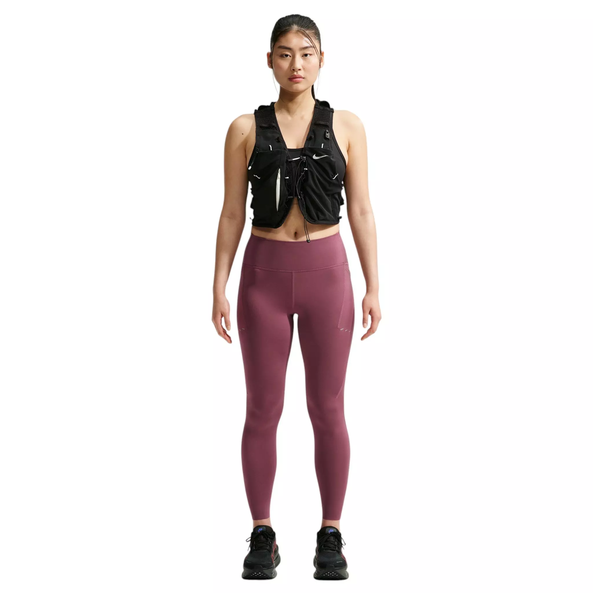 Nike Women's Swift High-Waisted 7/8 Running Leggings with Pockets - Pink Smoke - PINK SMOKE