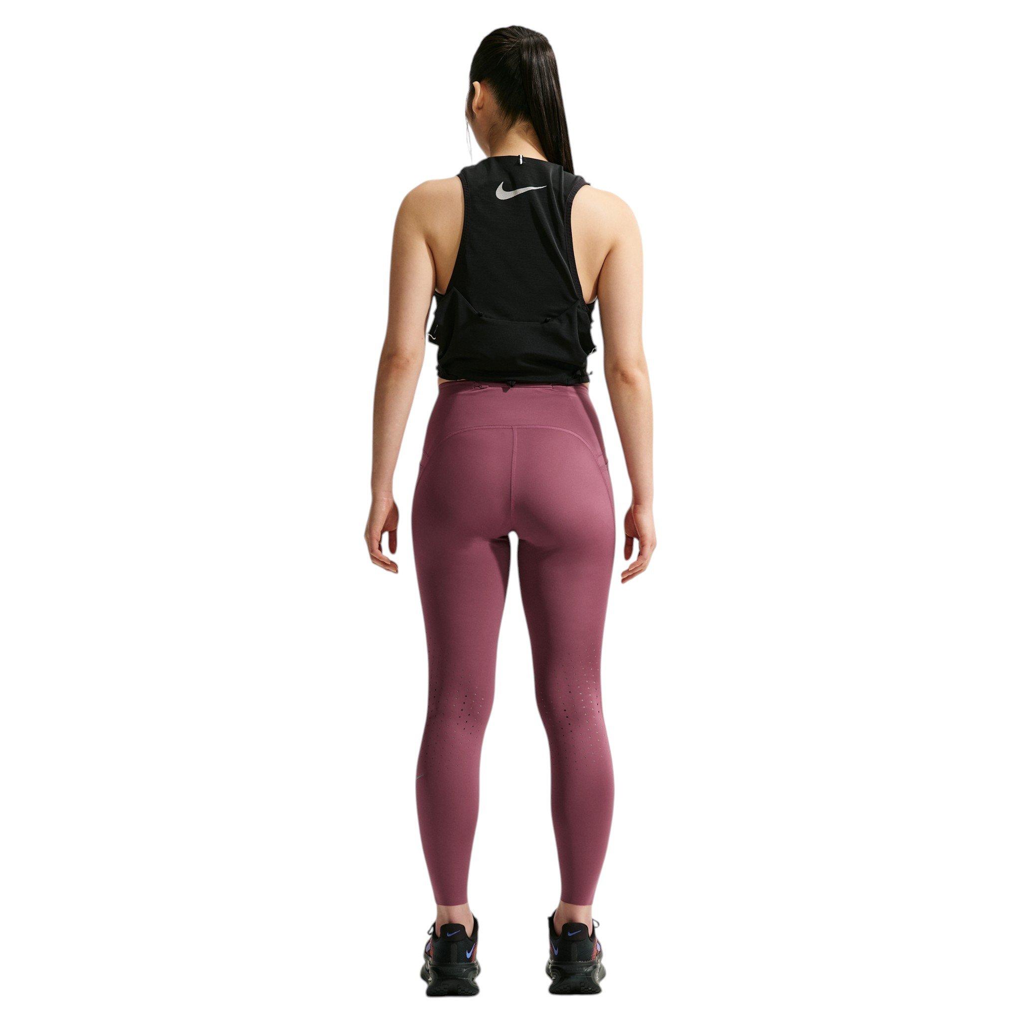 Nike Women's Swift High-Waisted 7/8 Running Leggings with Pockets - Pink Smoke - PINK SMOKE