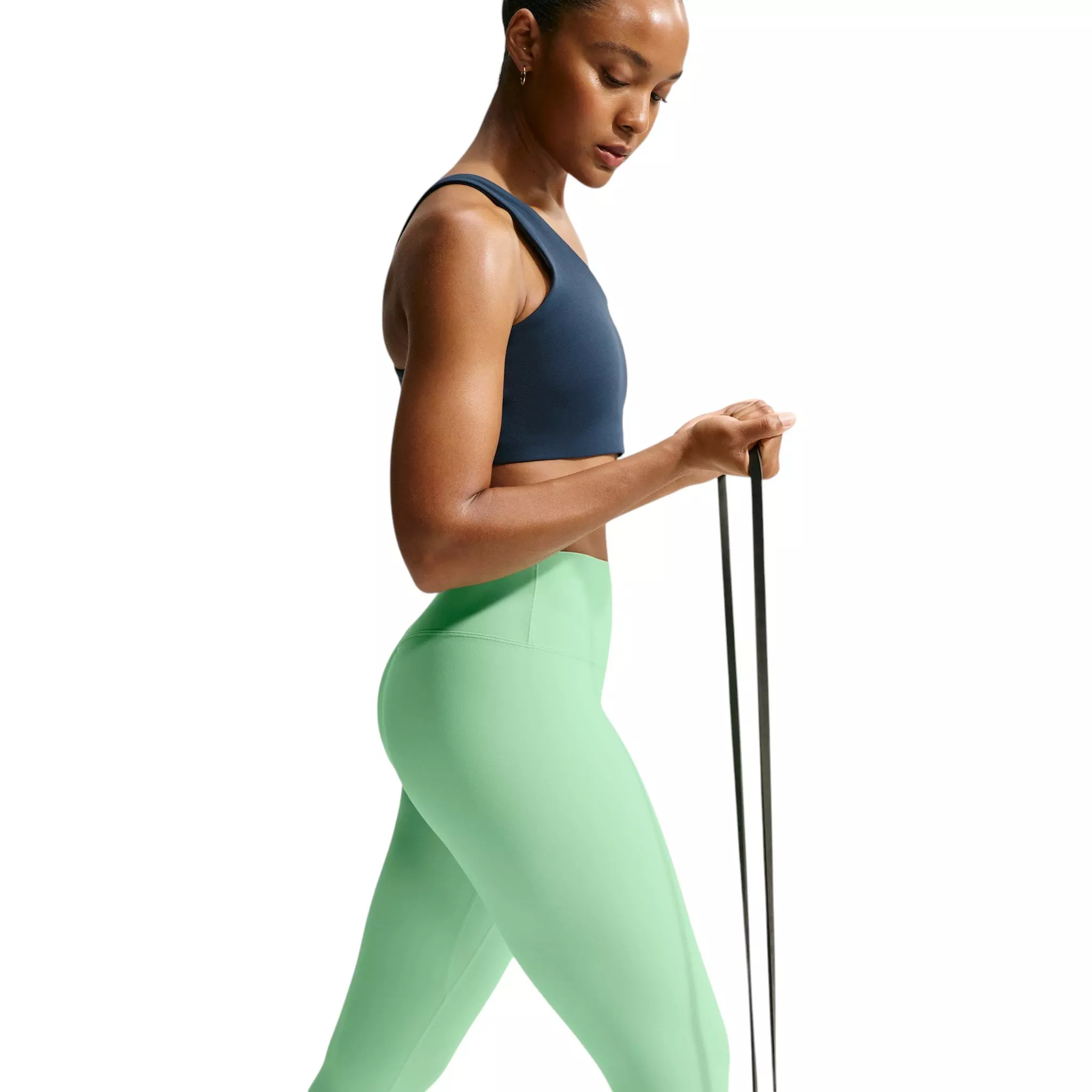 Nike Women's Zenvy High-Waisted 7/8 leggings with No Front Seam - Green - GREEN