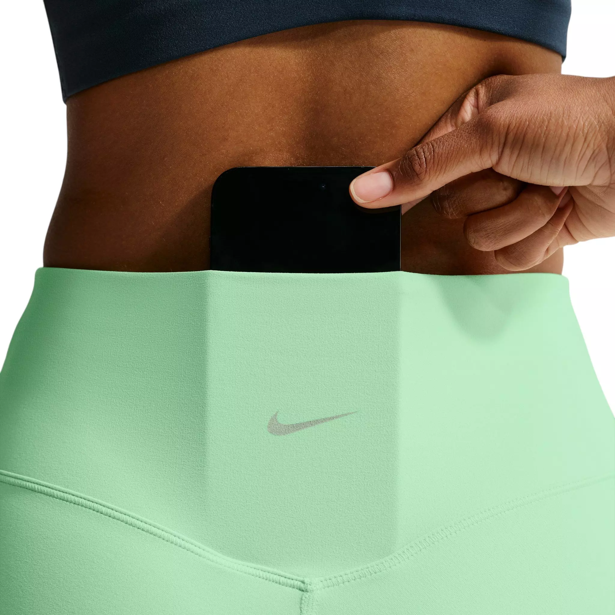Nike Women's Zenvy High-Waisted 7/8 leggings with No Front Seam - Green - GREEN