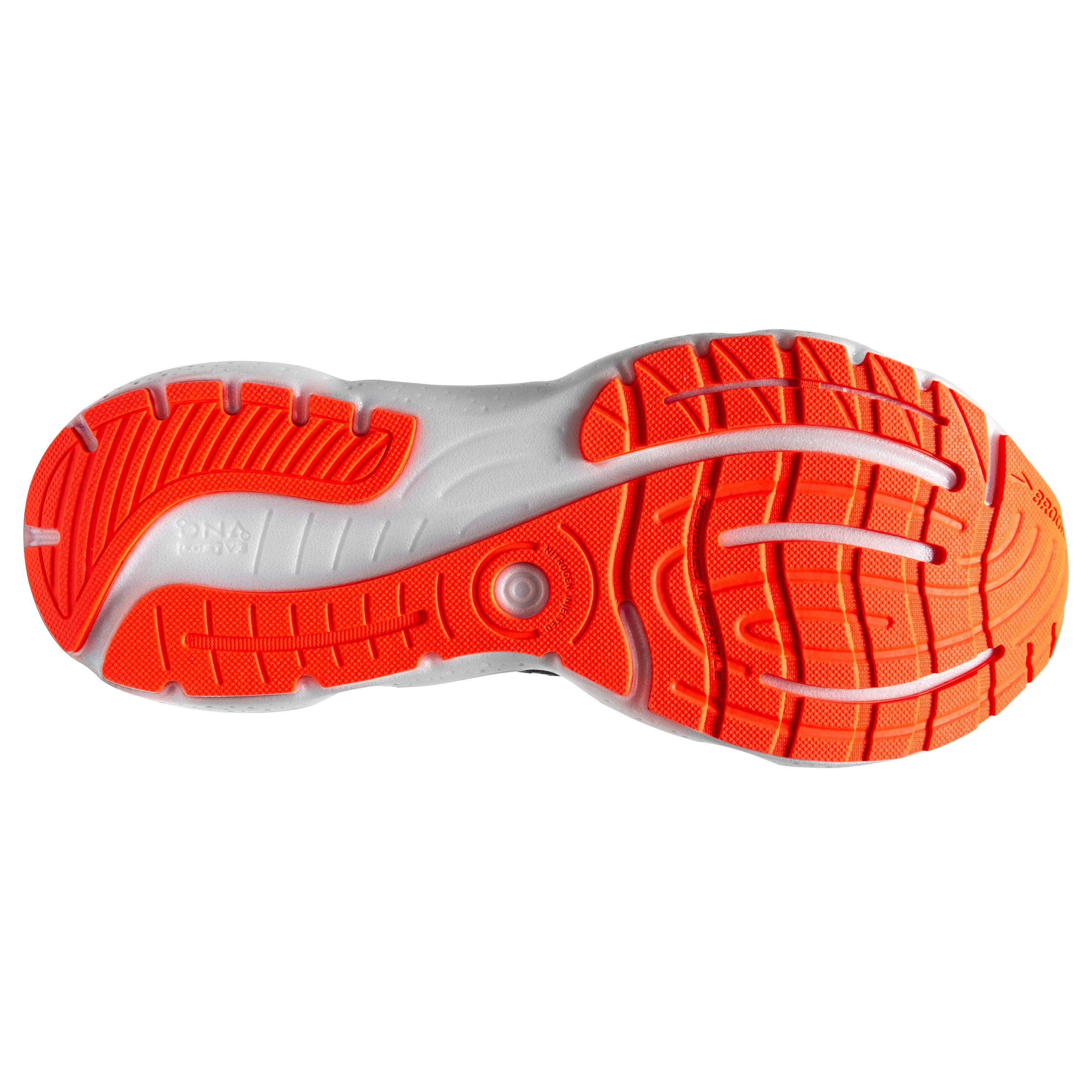 Brooks Glycerin GTS 20 Men’s Running Shoe,‎ in the Blue Depths Orange Size 10.5 Size 11.5 - Brooks Glycerin GTS 20 2E Wide Blue Depths  main image 4