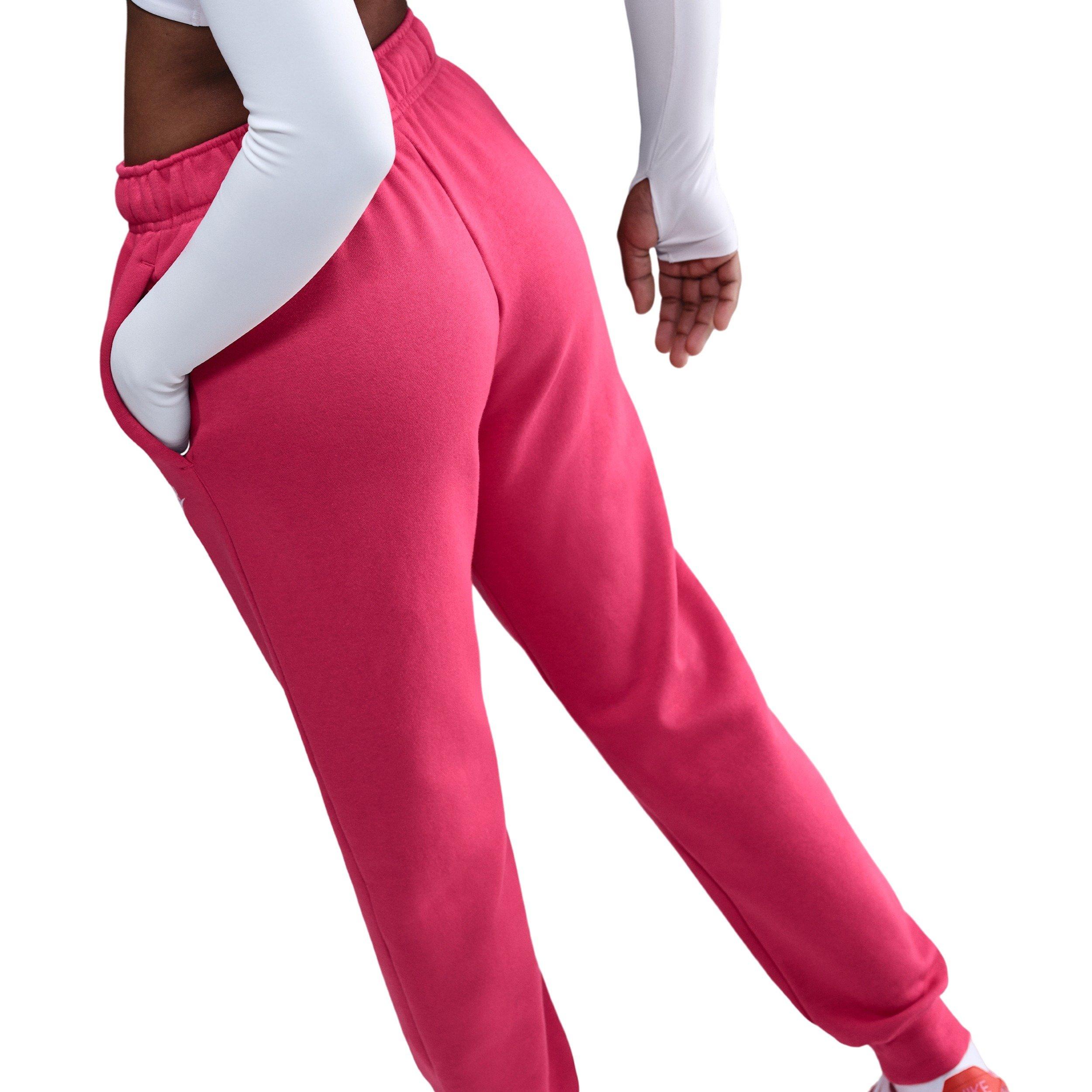 Nike Women's Sportswear Club Fleece Mid-Rise Joggers - Bright Pink - PINK Thumbnail View 4