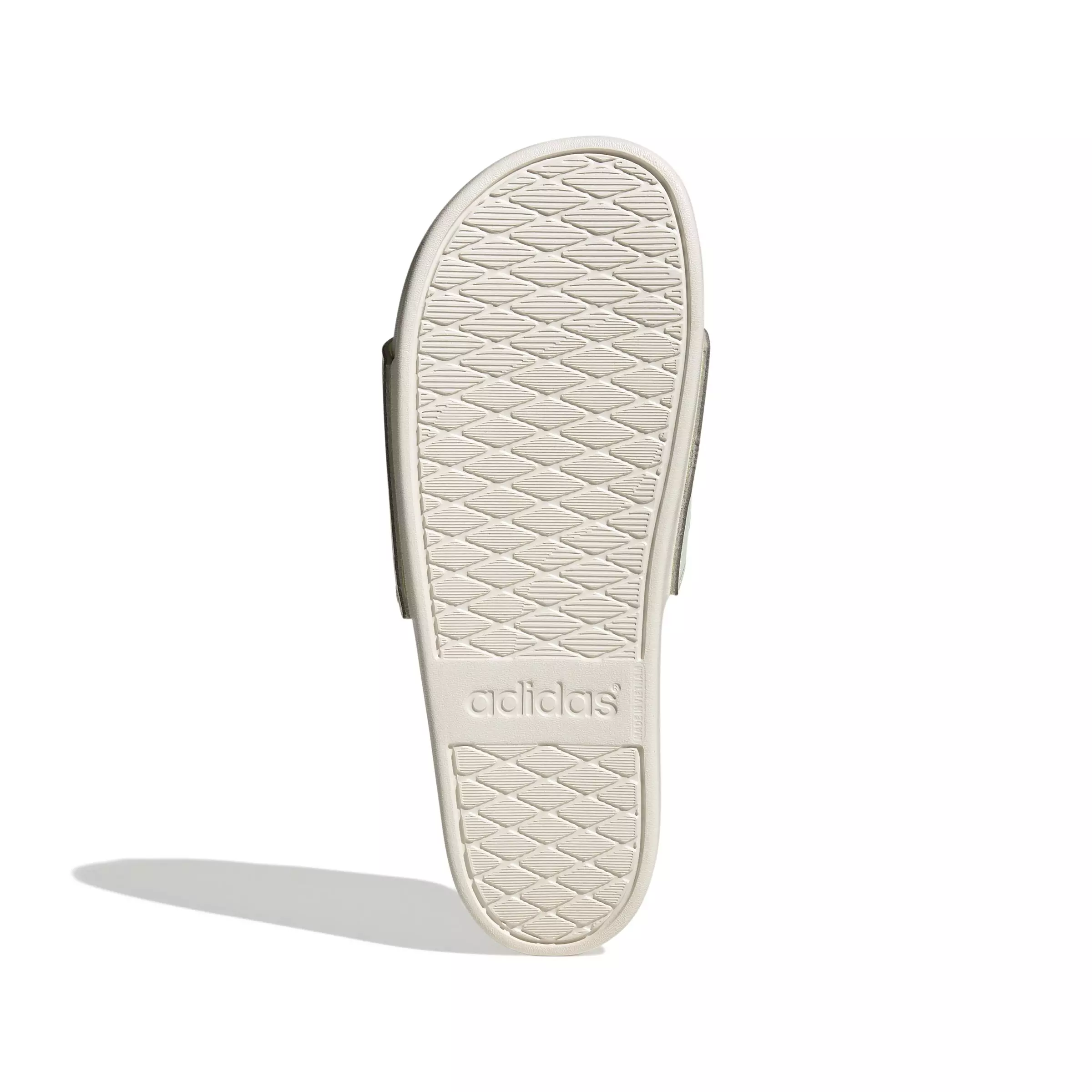 adidas Adilette Comfort "Off White/Amazon Green/Pulse Lime" Unisex Slide - WHITE