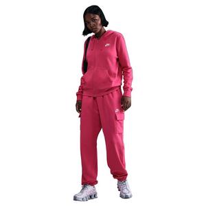 Nike Women's Sportswear Club Fleece Mid-Rise Oversized Cargo Sweatpants - Pink