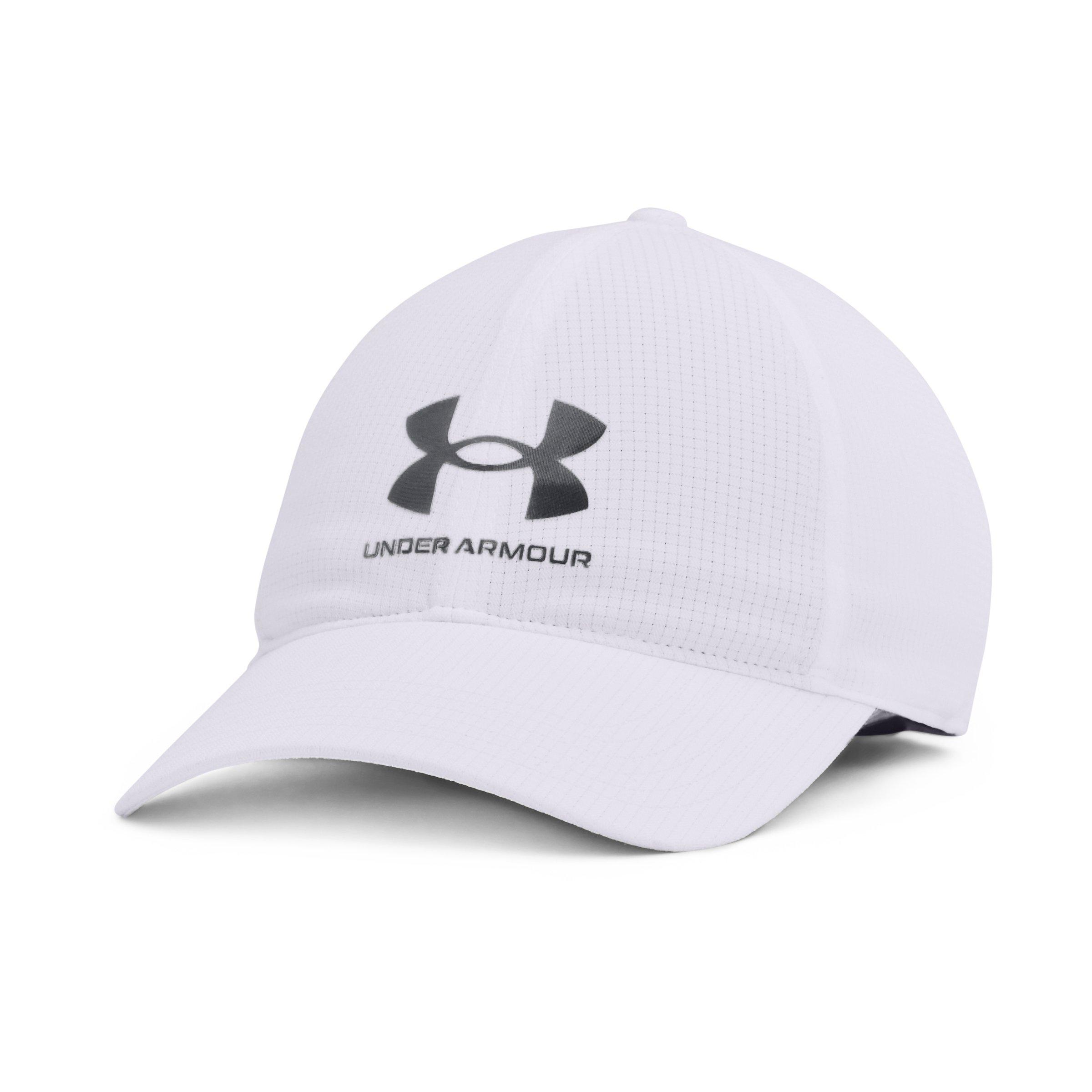 Under Armour Iso-Chill ArmourVent&trade; Adjustable Hat-White - WHITE/GREY Thumbnail View 1