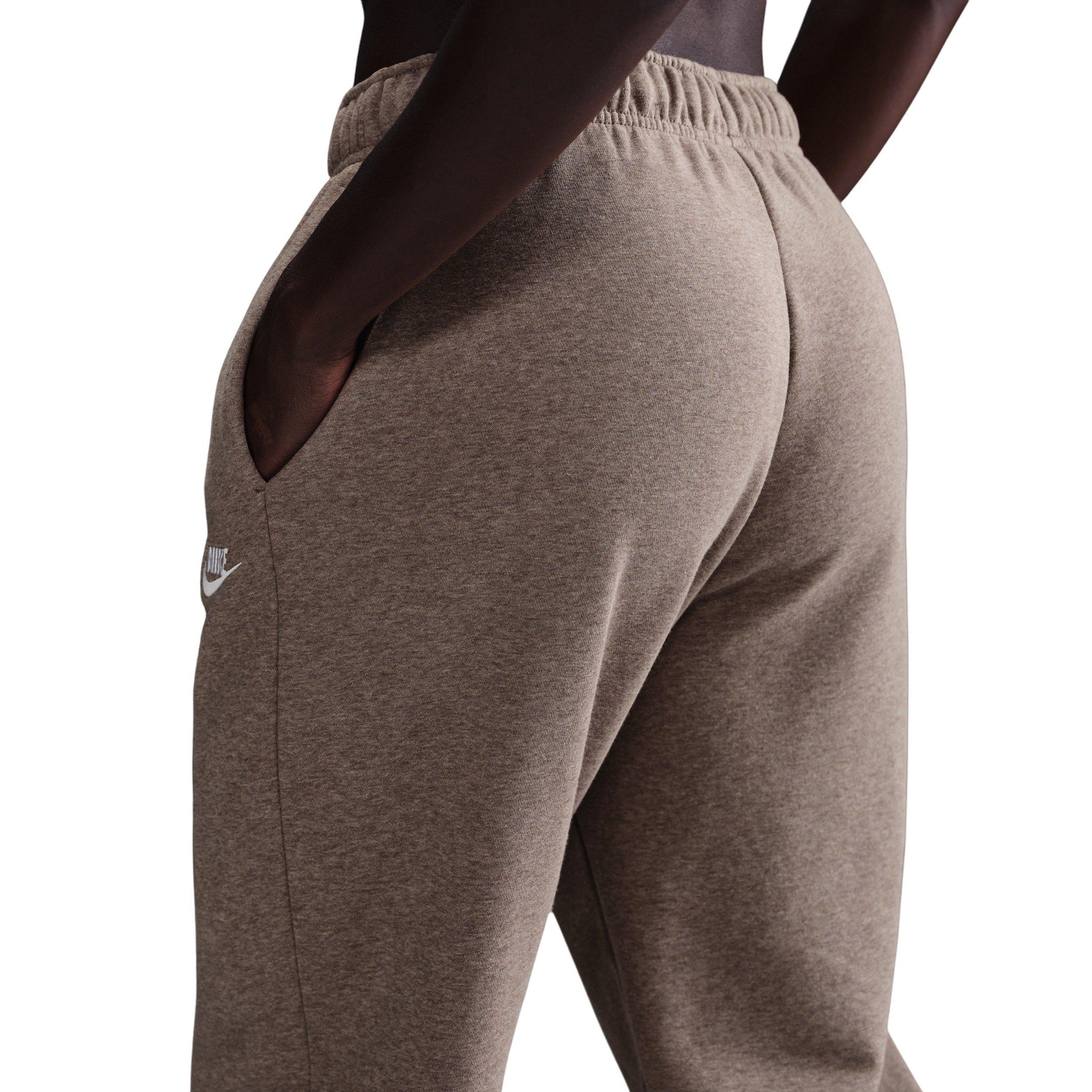 Nike Women's Sportswear Club Fleece Mid-Rise Oversized Sweatpants - Brown - BROWN Thumbnail View 4
