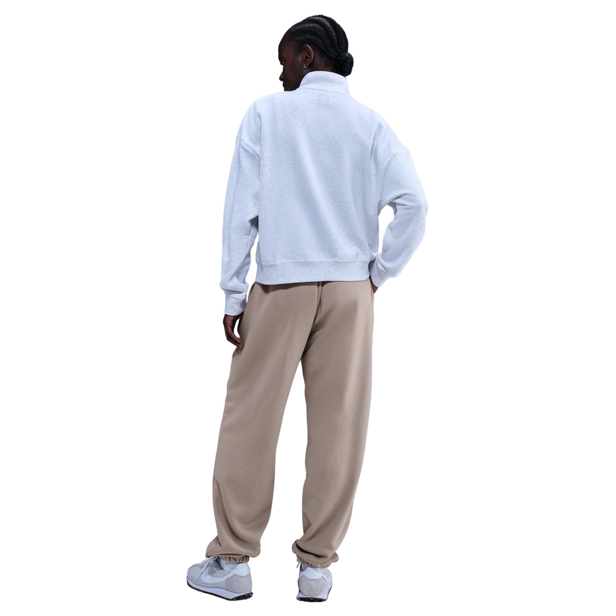 Nike Women's Sportswear Club Fleece Mid-Rise Oversized Sweatpants - Light Brown - LIGHT BROWN Thumbnail View 2
