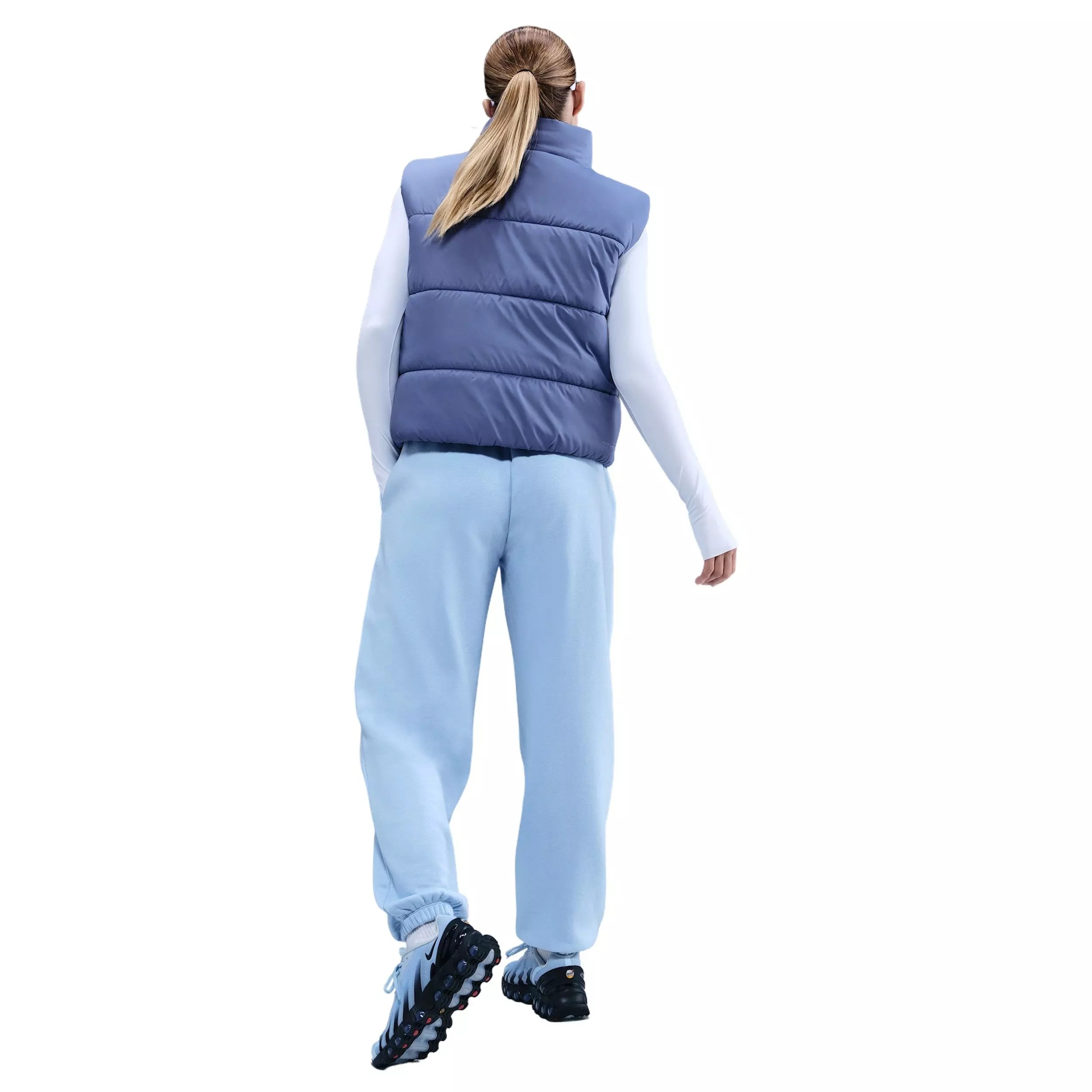 Nike Women's Sportswear Club Fleece Mid-Rise Oversized Sweatpants - Blue - BLUE