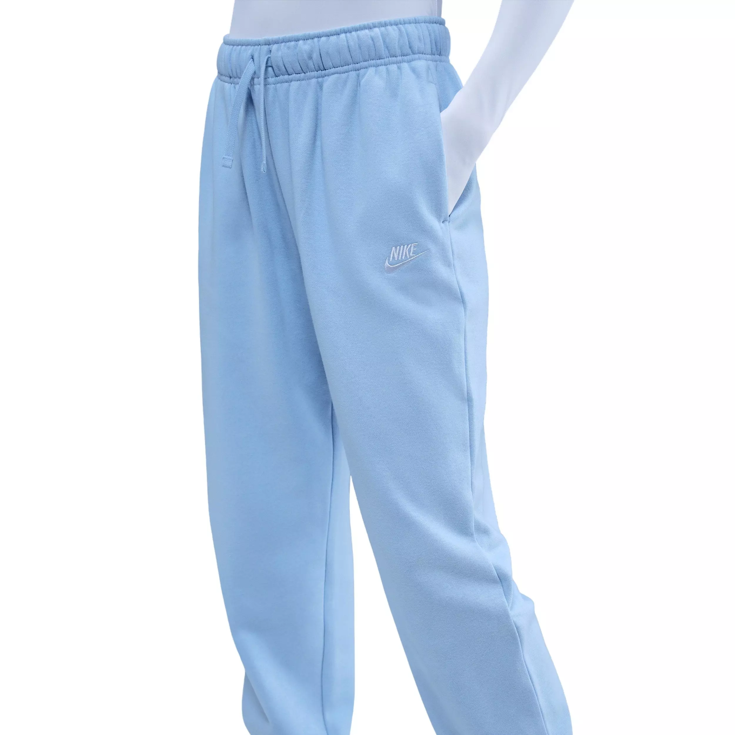 Nike Women's Sportswear Club Fleece Mid-Rise Oversized Sweatpants - Blue - BLUE