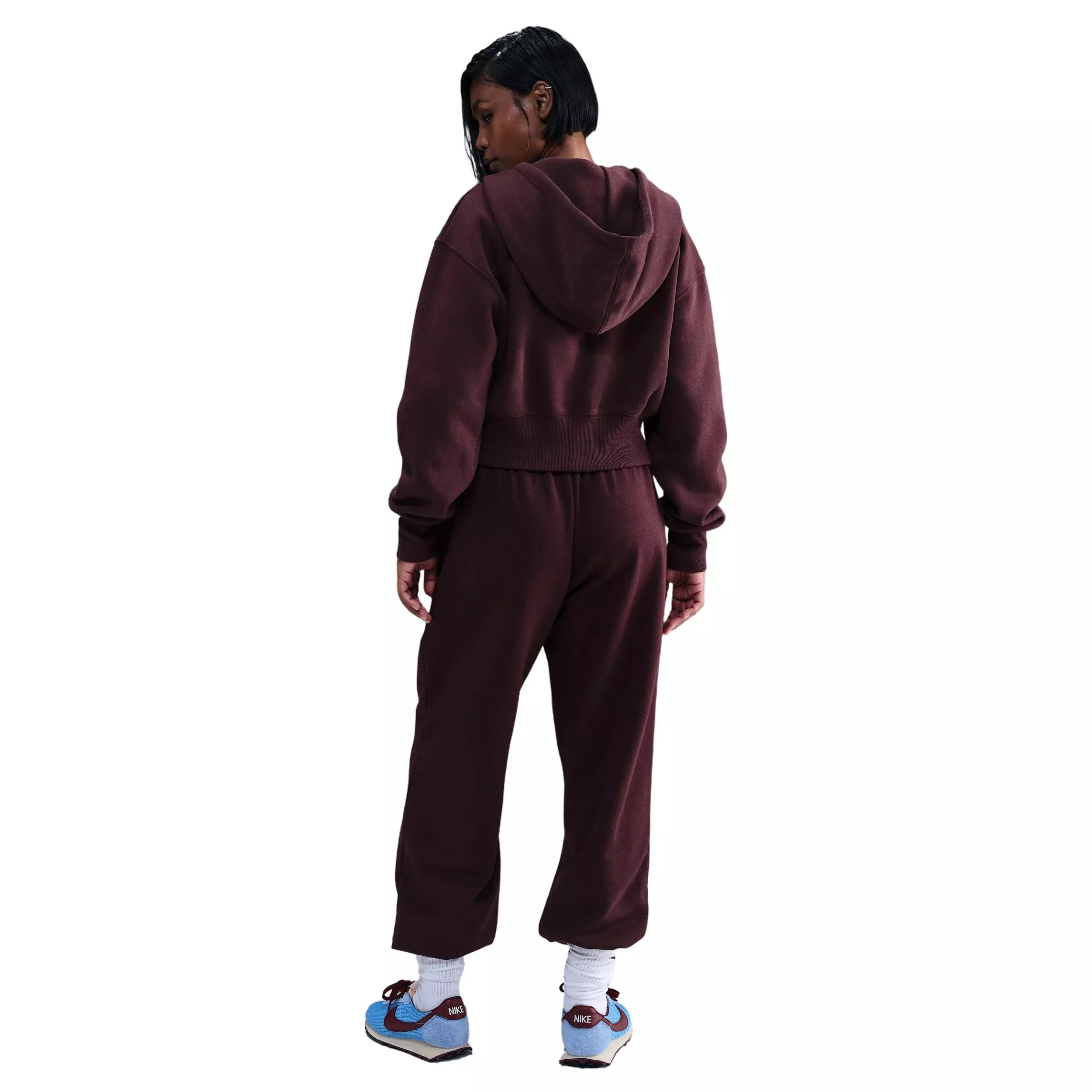 Nike Women's Sportswear Club Fleece Mid-Rise Oversized Sweatpants - Red - RED