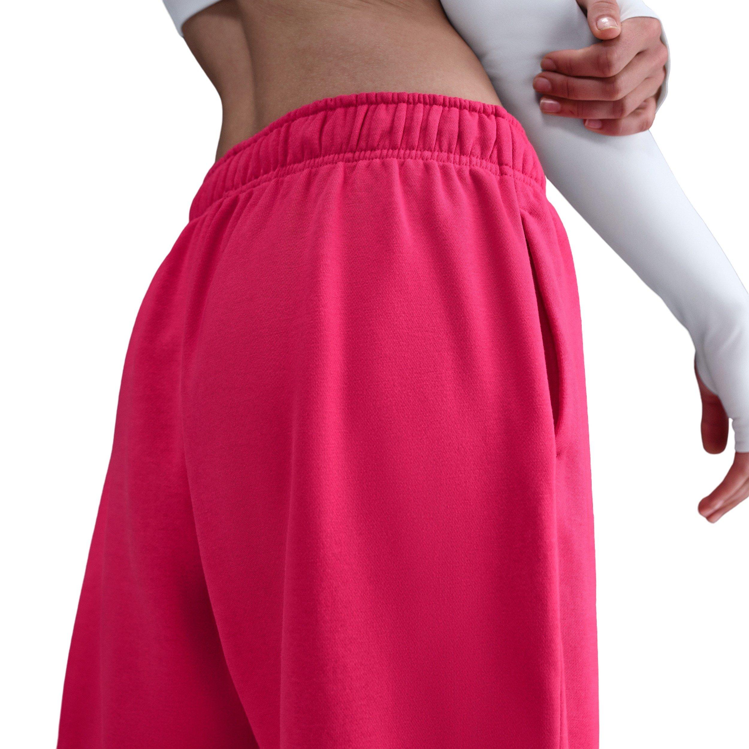 Nike Women's Sportswear Club Fleece Mid-Rise Oversized Sweatpants - Rush Pink - PINK Thumbnail View 4