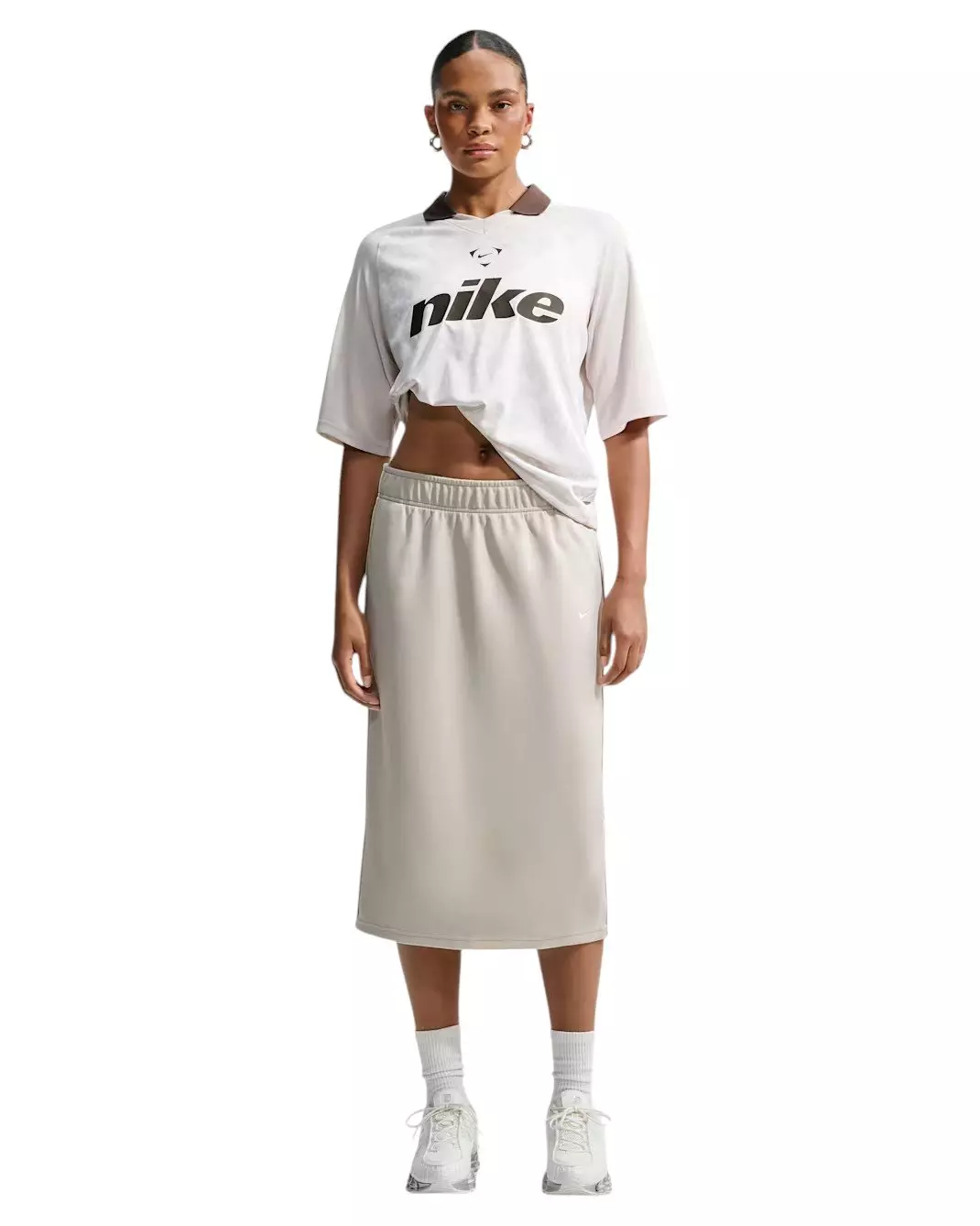 Nike Women's Sportswear Loose Midi Track Skirt - Cream - CREAM