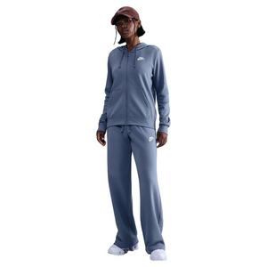 Nike Women's Sportswear Club Fleece Mid-Rise Wide-Leg Sweatpants - Blue