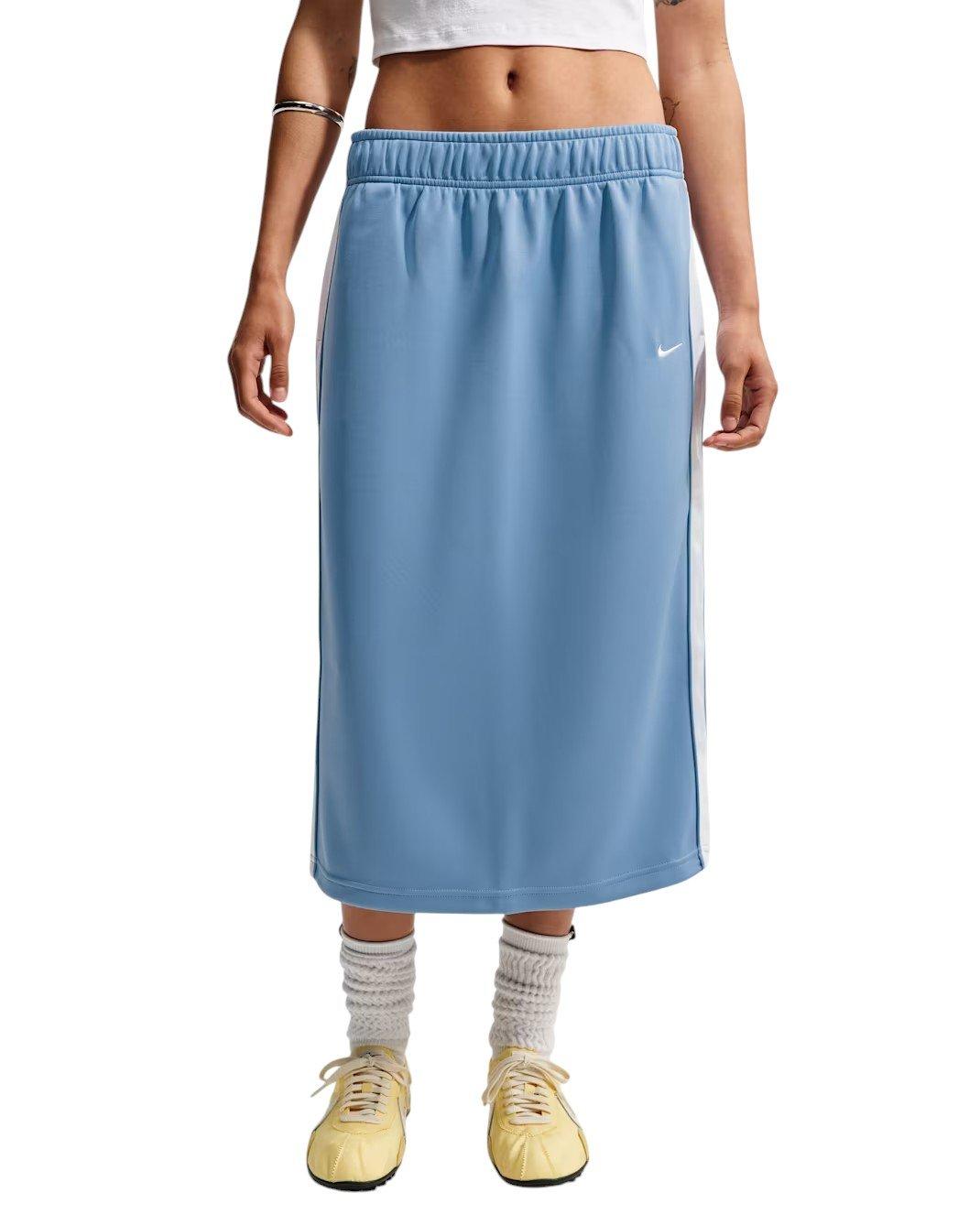 Nike Women's Sportswear Loose Midi Track Skirt - Blue/White - BLUE/WHITE